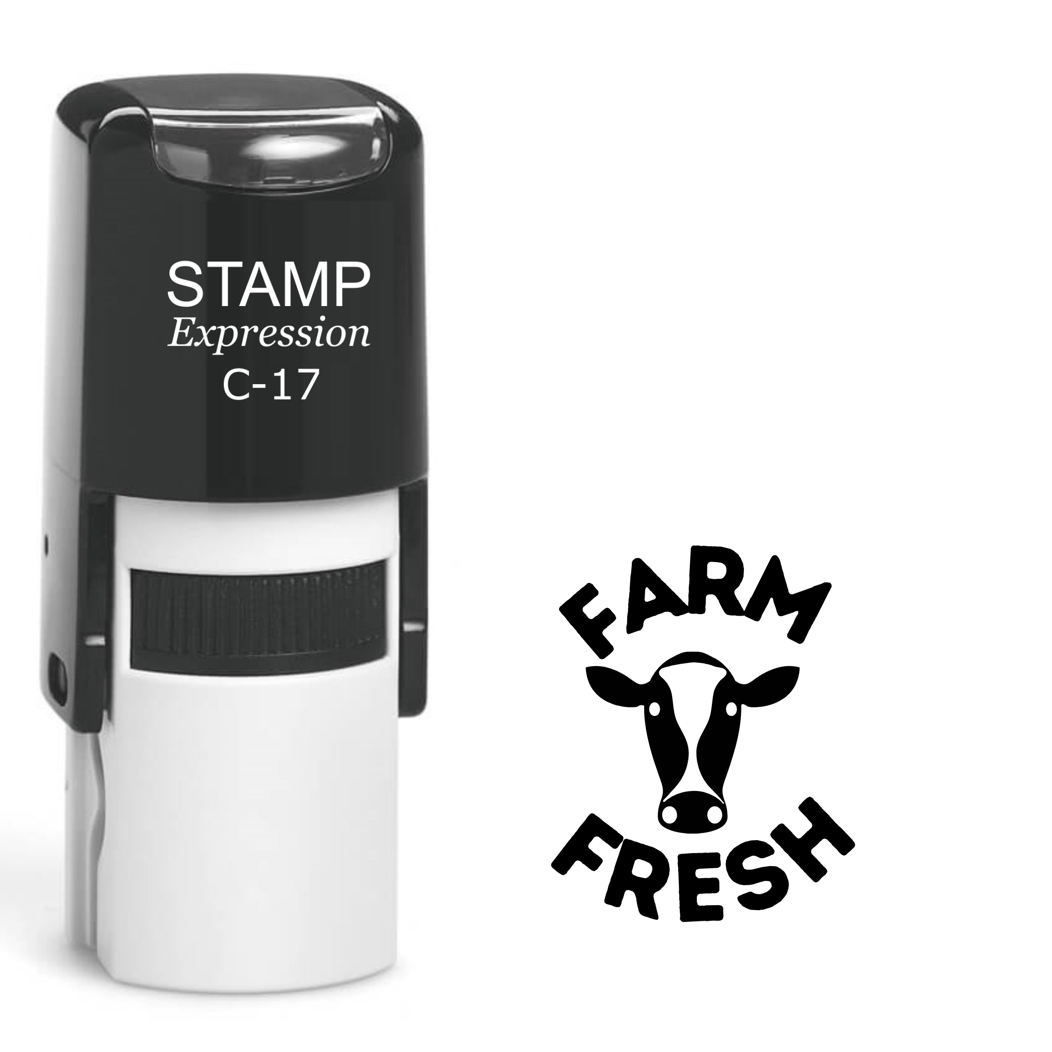 Farm fresh cow head Self Inking Rubber Stamp (SH-63423)