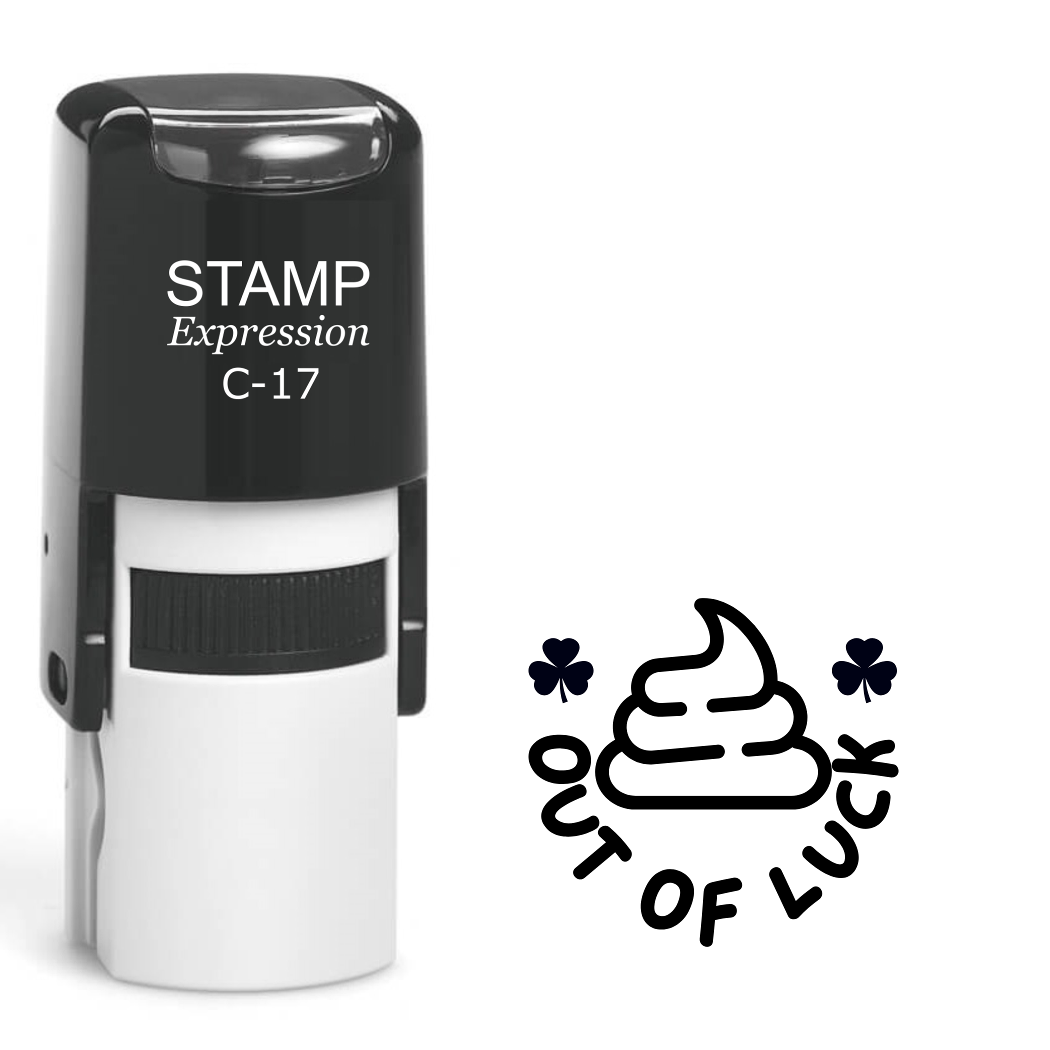 Out of luck with poop emoji Self Inking Rubber Stamp (SH-63426)