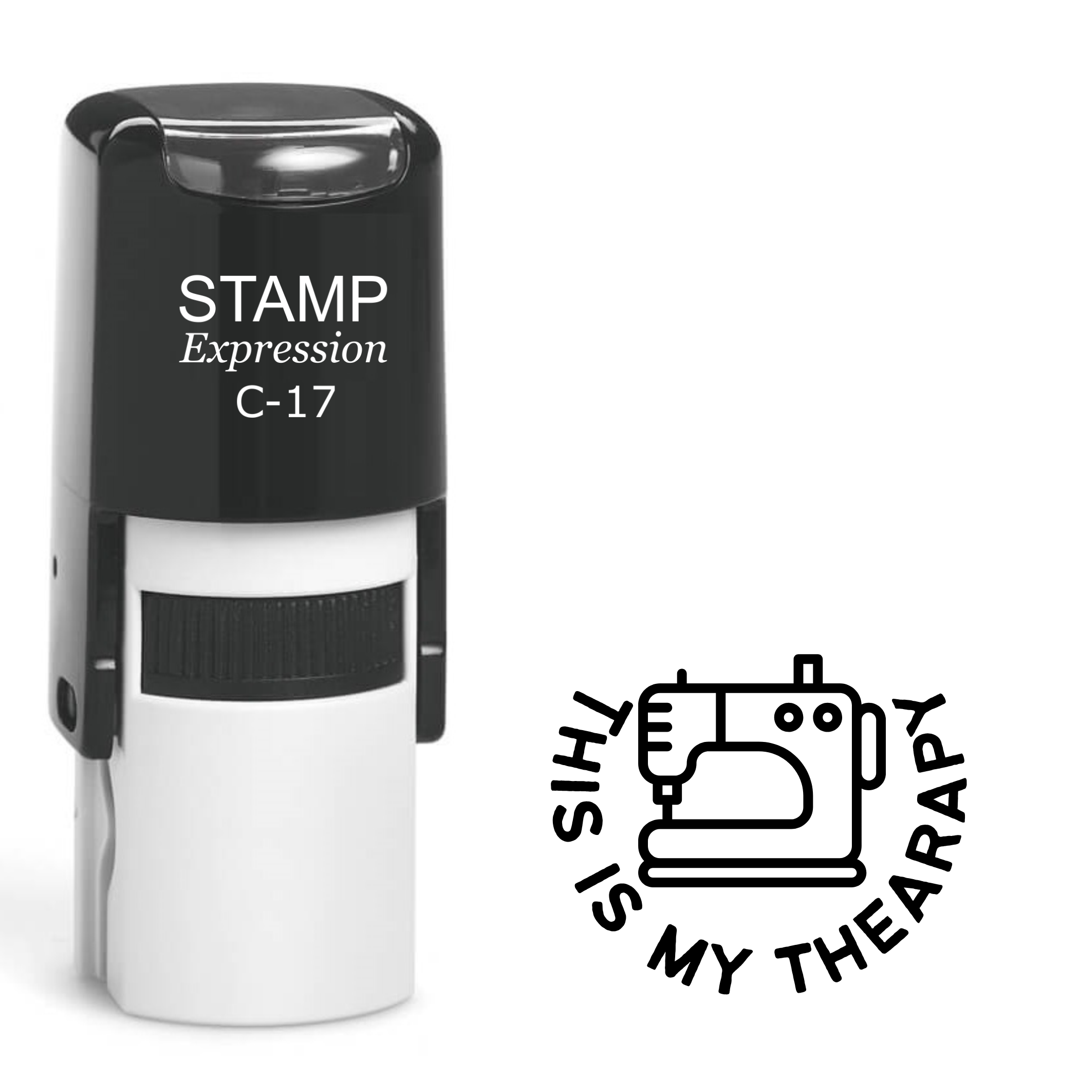 This is my therapy with simple sewing machine Self Inking Rubber Stamp (SH-63441)