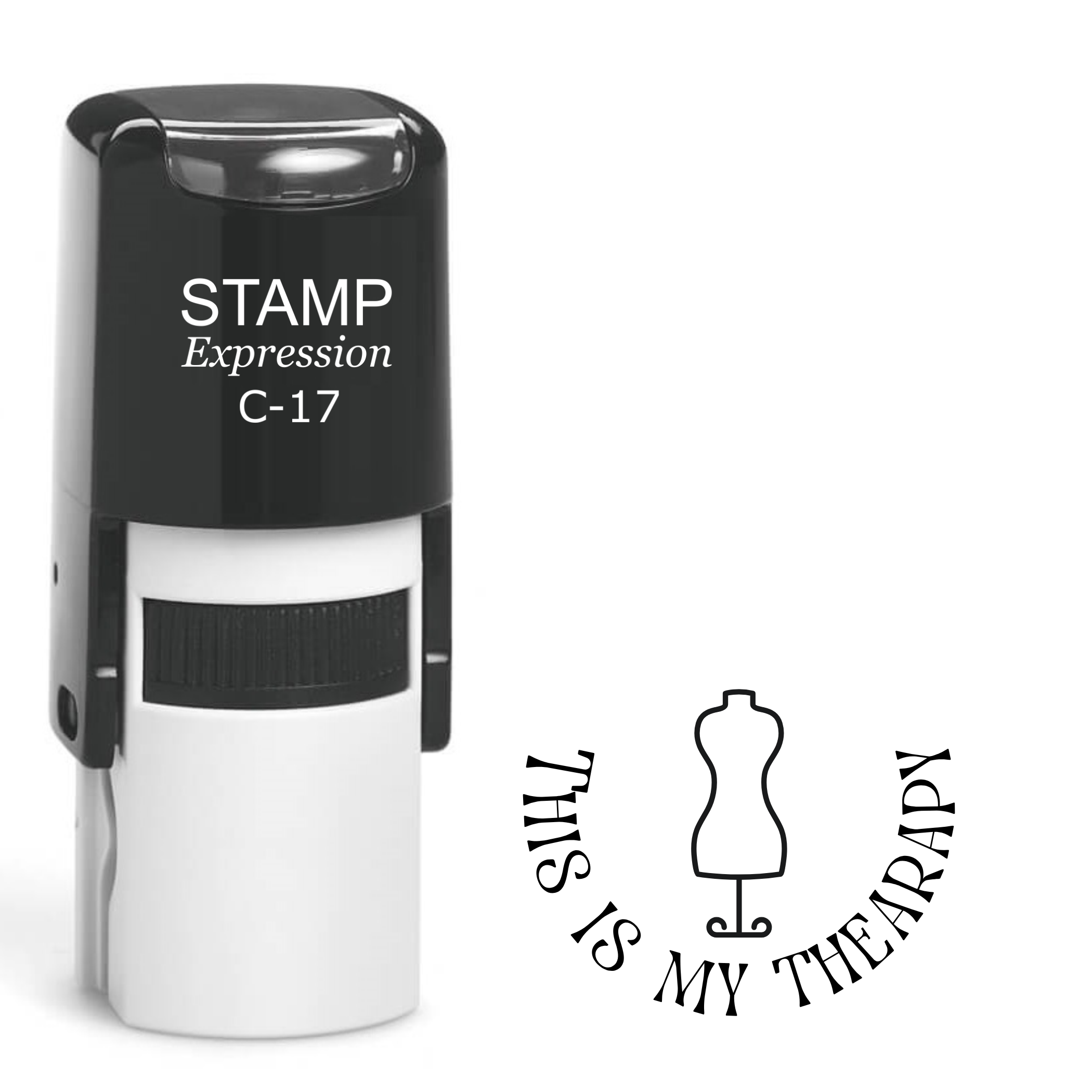 This is my therapy designing clothes Self Inking Rubber Stamp (SH-63444)