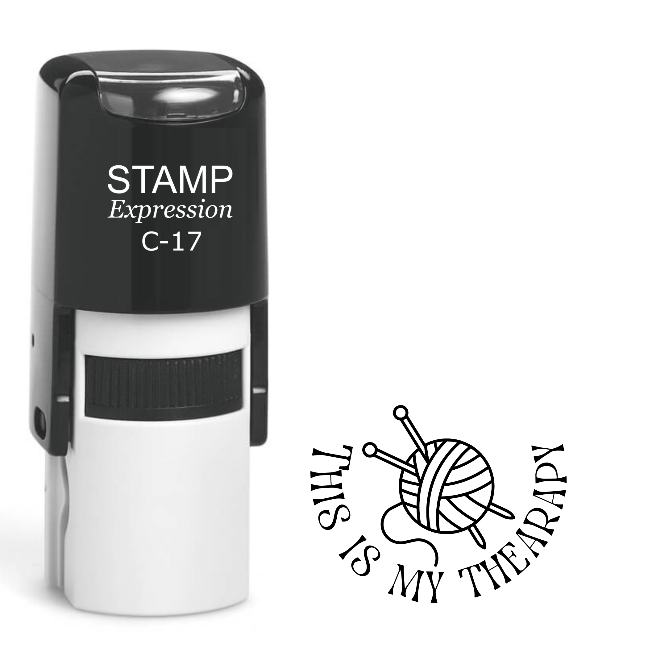 This is my therapy knitting Self Inking Rubber Stamp (SH-63445)
