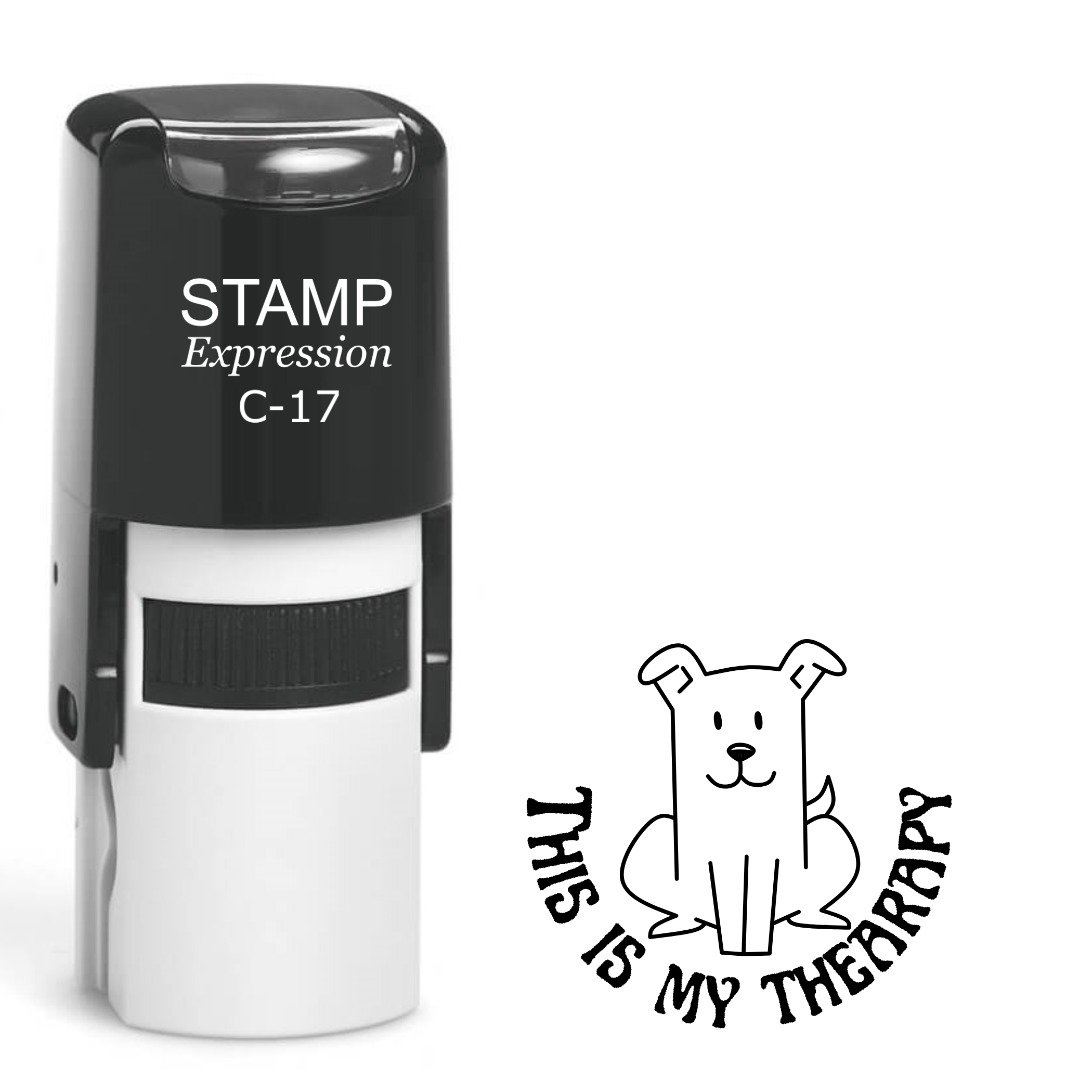 This is my therapy with fun dog outline Self Inking Rubber Stamp (SH-63450)