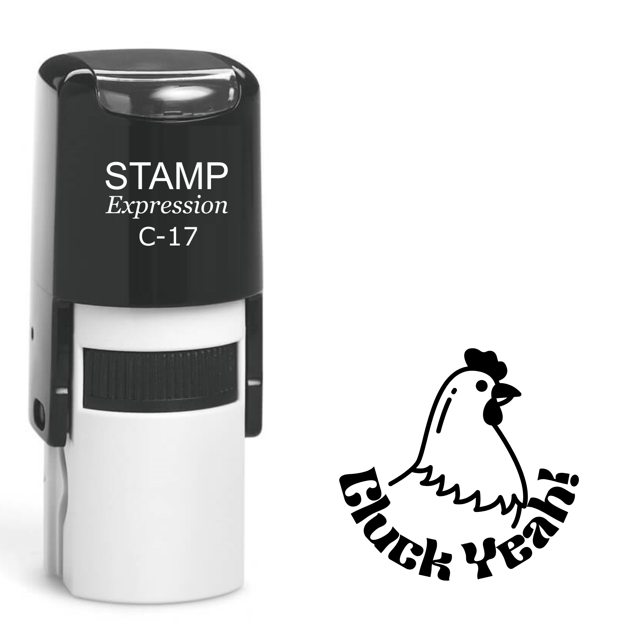 Cluck yeah with chicken Self Inking Rubber Stamp (SH-63453)