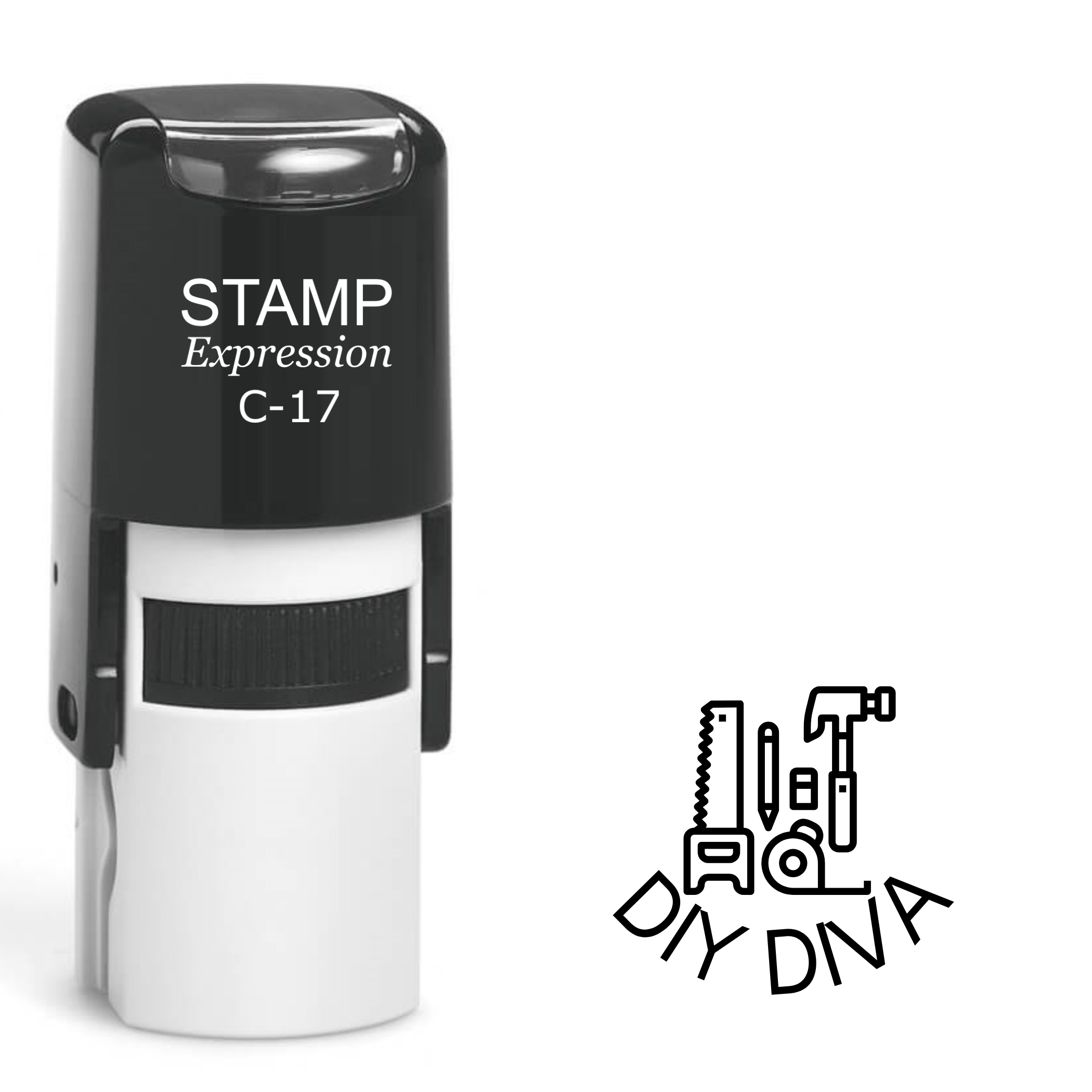 DIY diva with construction tools Self Inking Rubber Stamp (SH-63454)