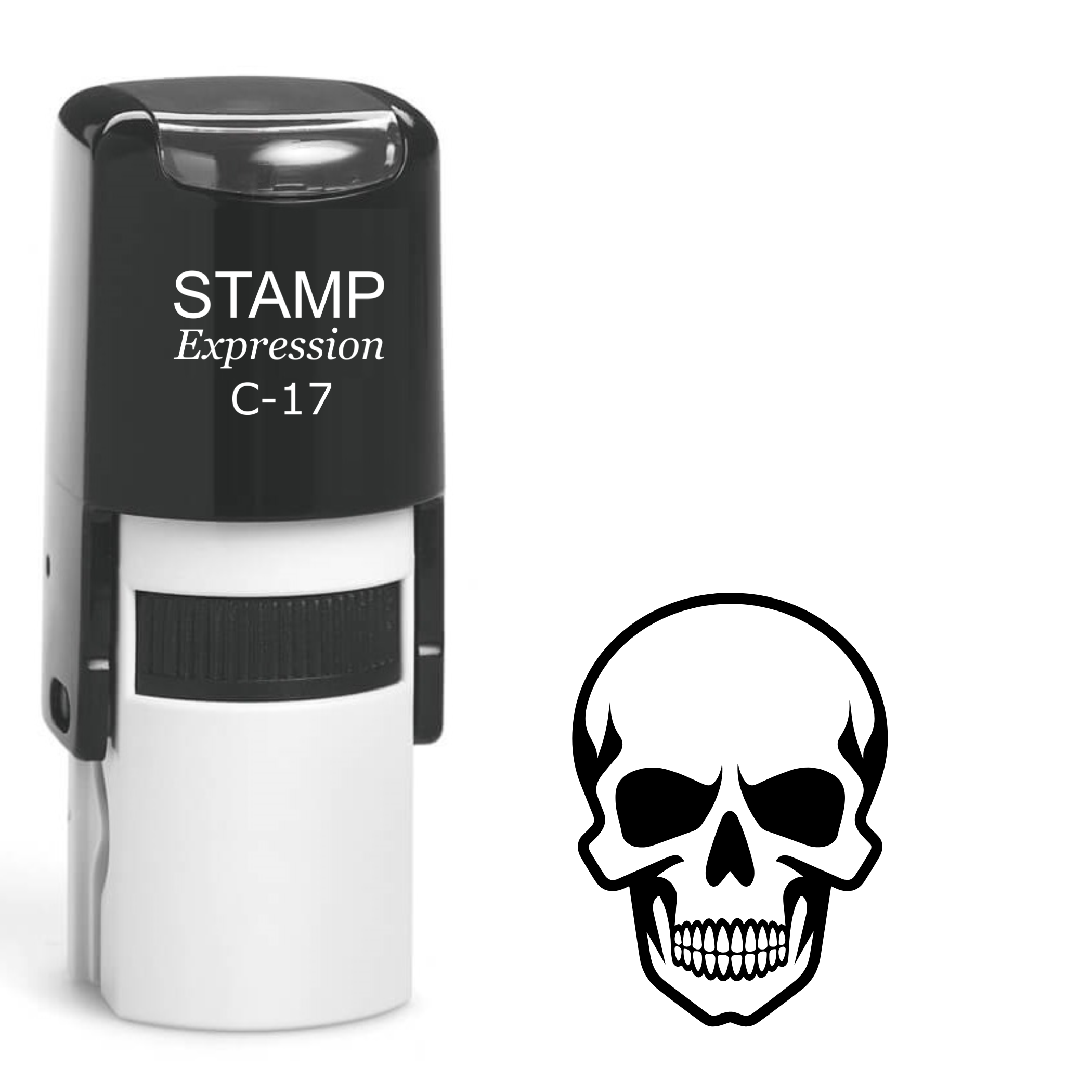 Grinning skull Self Inking Rubber Stamp (SH-63461)