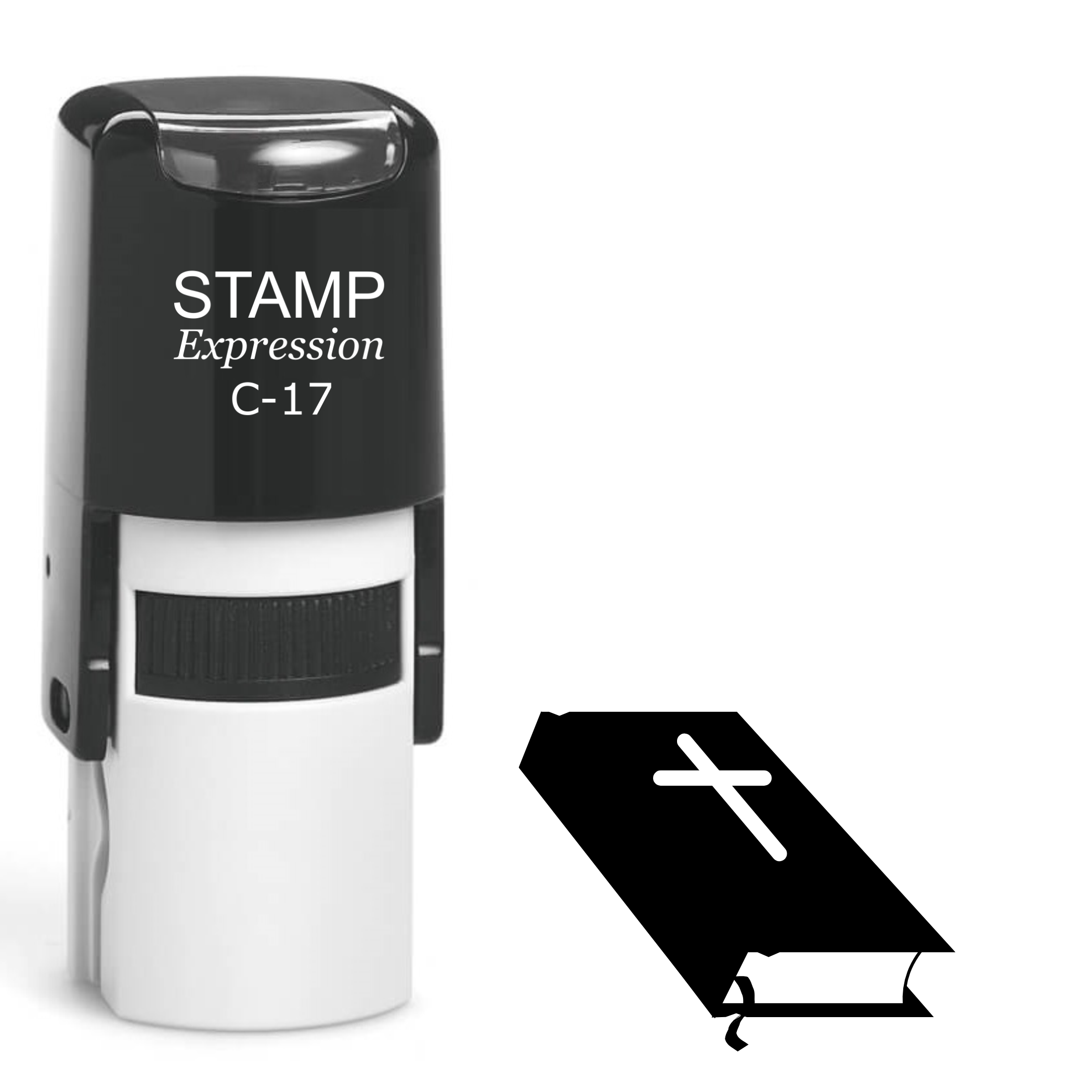 Closed bible with cross Self Inking Rubber Stamp (SH-63476)