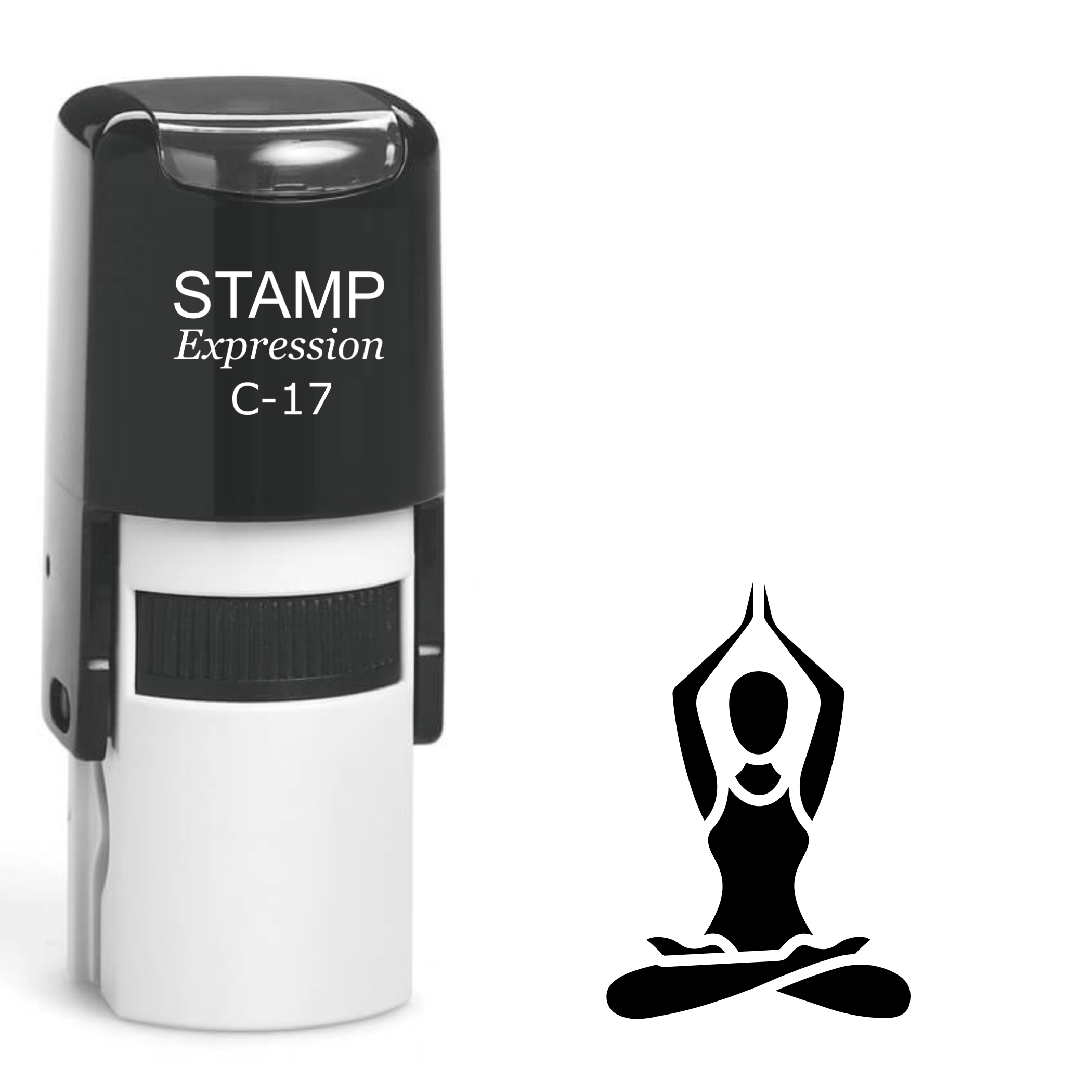Lotus yoga pose Self Inking Rubber Stamp (SH-63508)