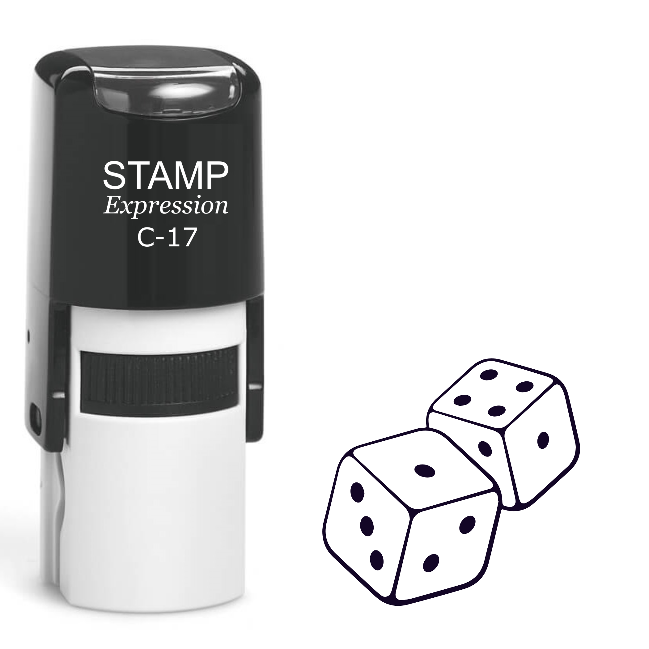 Two dice casino Self Inking Rubber Stamp (SH-63515)