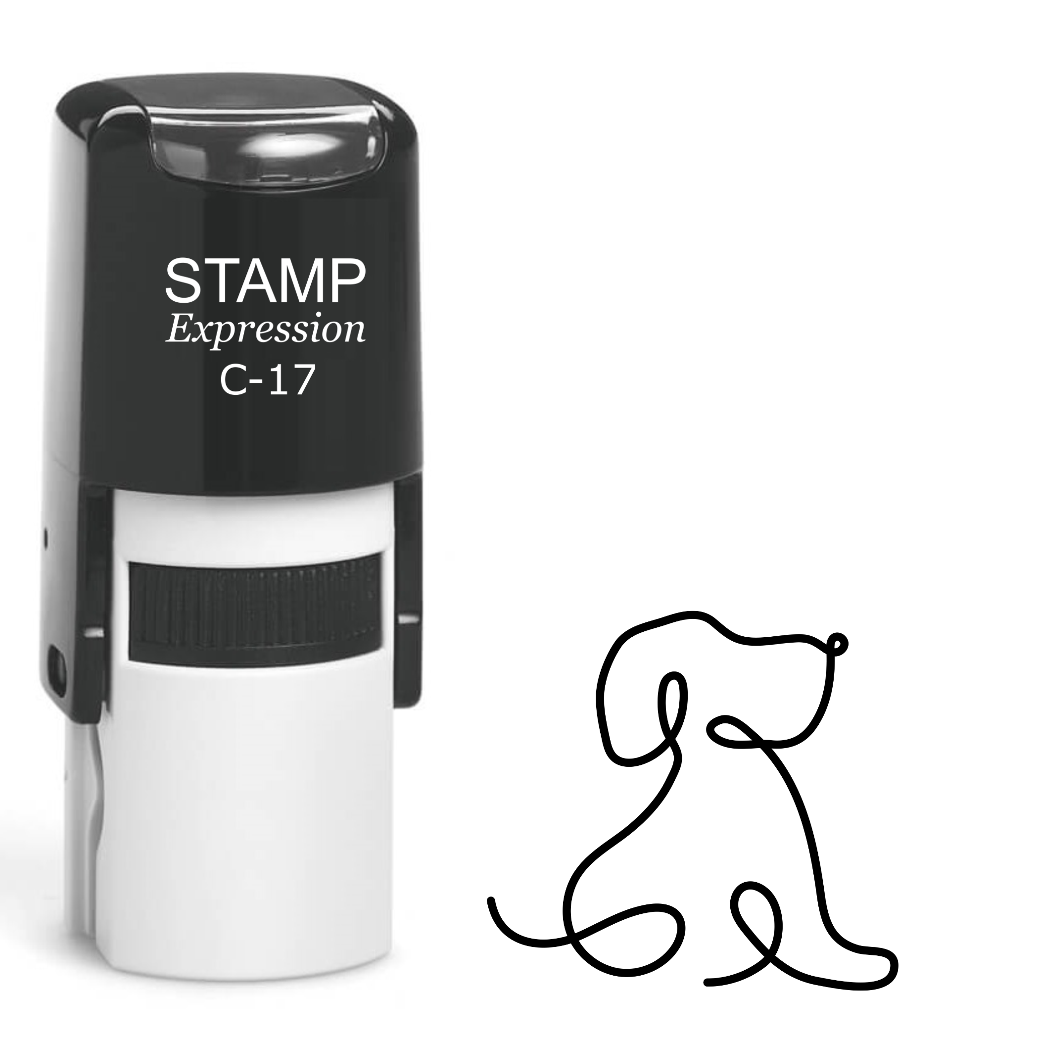 Cute hand-drawn dog outline Self Inking Rubber Stamp (SH-63517)