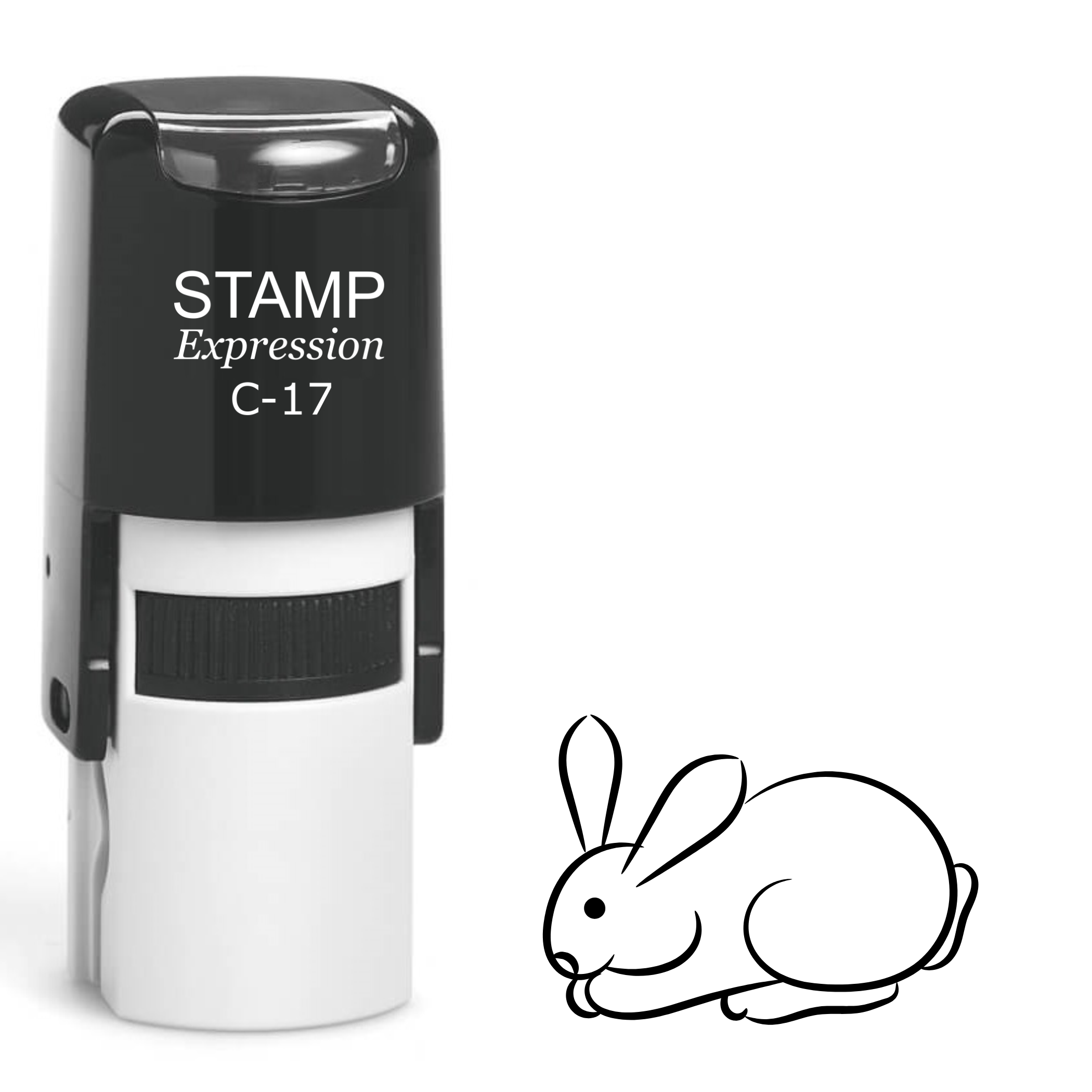 Cute bunny outline Self Inking Rubber Stamp (SH-63524)