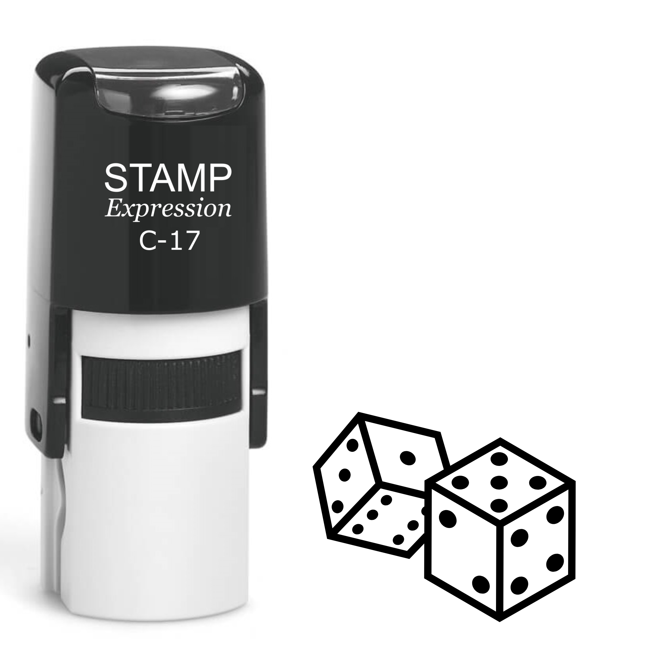 Two square dice Self Inking Rubber Stamp (SH-63526)