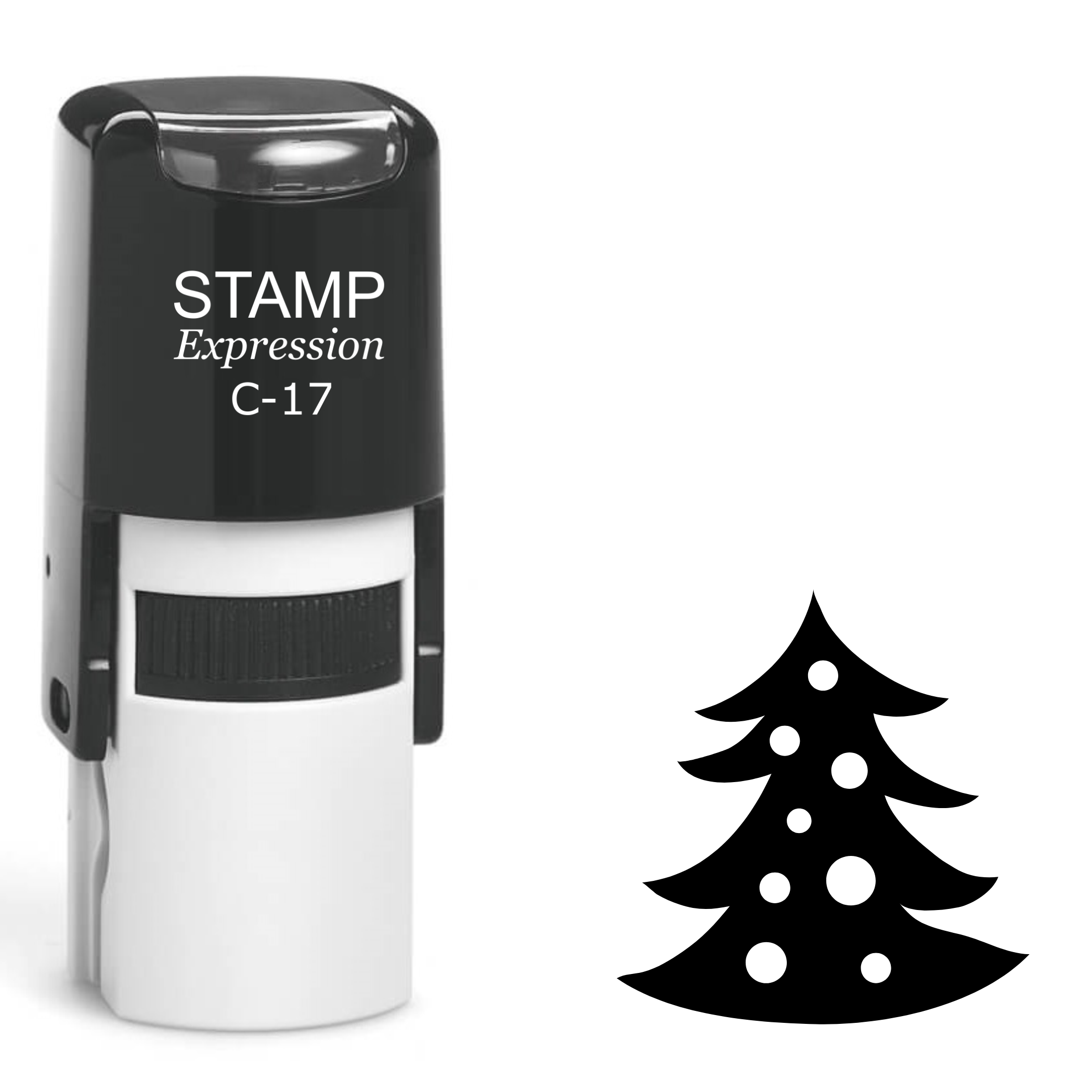 Christmas tree with ornaments Self Inking Rubber Stamp (SH-63533)