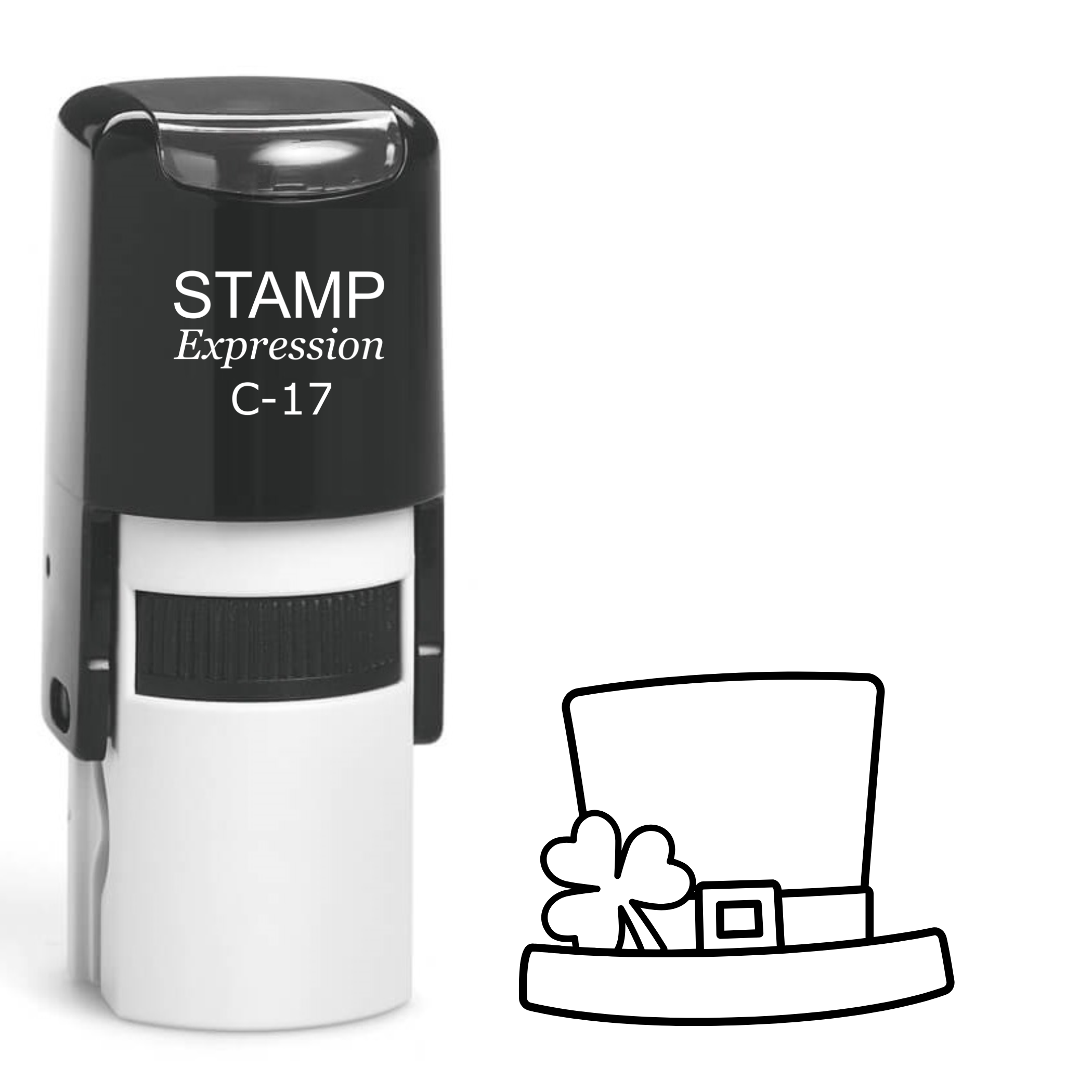 St. Patrick’s hat with shamrock outline Self Inking Rubber Stamp (SH-63536)