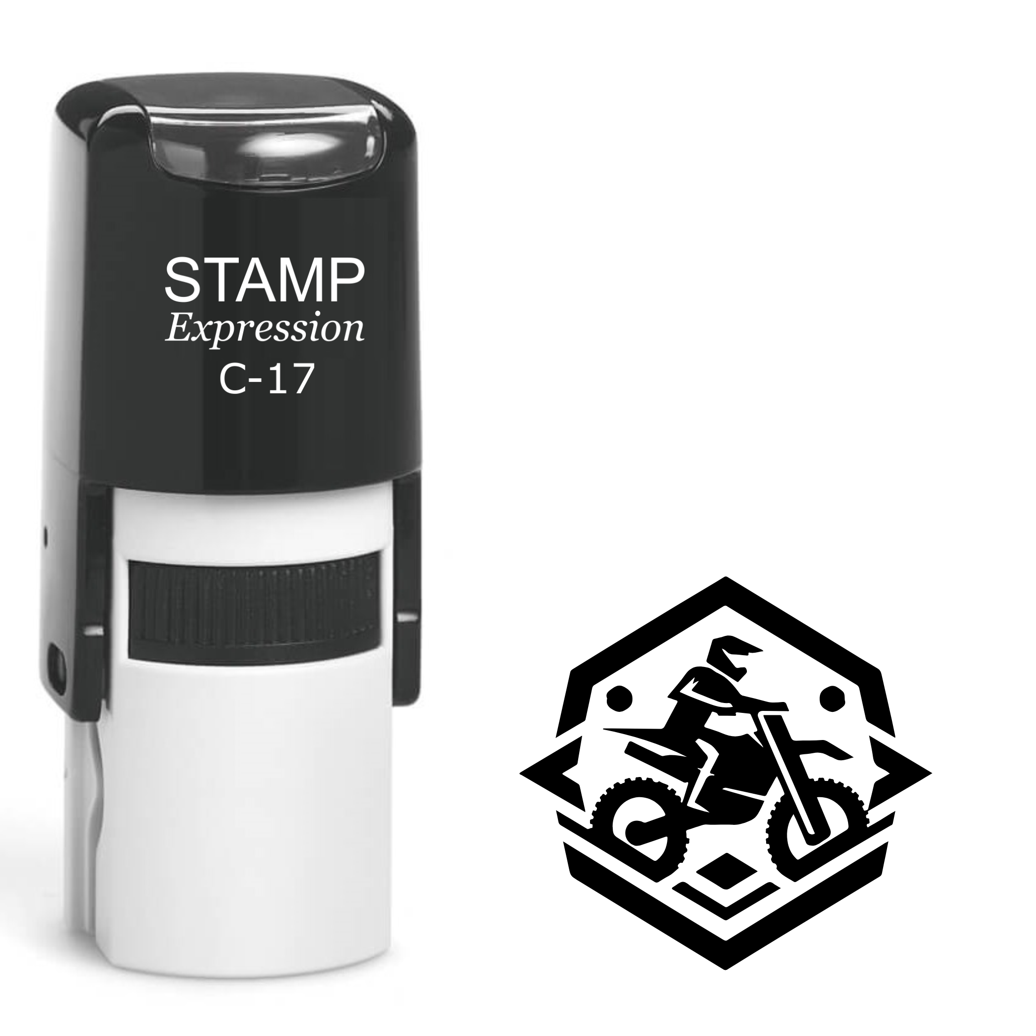 Sport motorcycle emblem Self Inking Rubber Stamp (SH-63550)