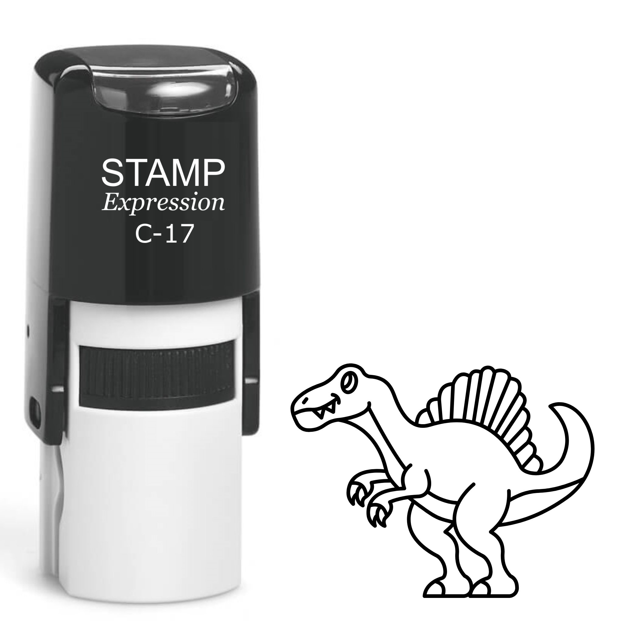 Spinosaurus dinosaur outline Self Inking Rubber Stamp (SH-63558)