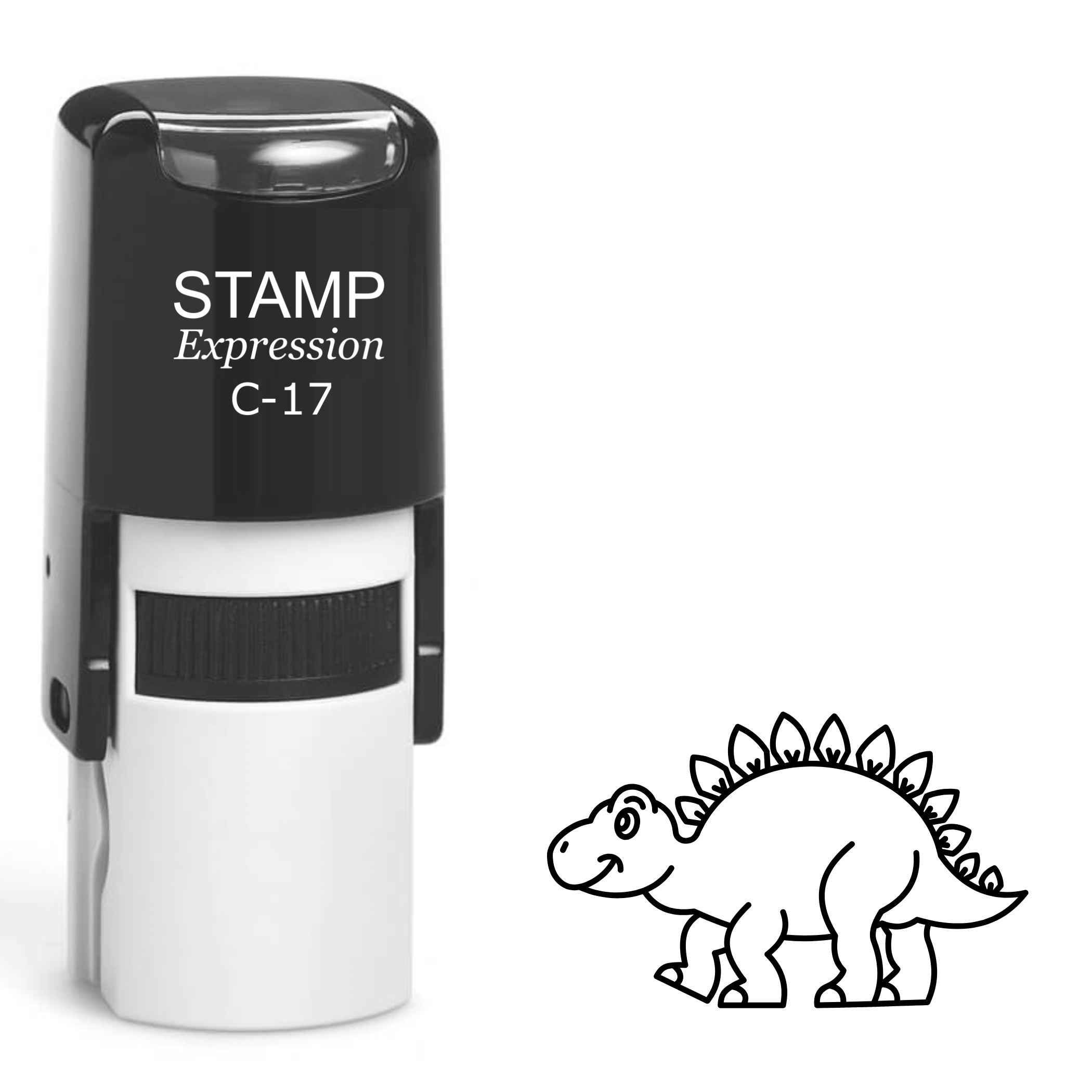 Cute baby stegosaurus outline Self Inking Rubber Stamp (SH-63560)
