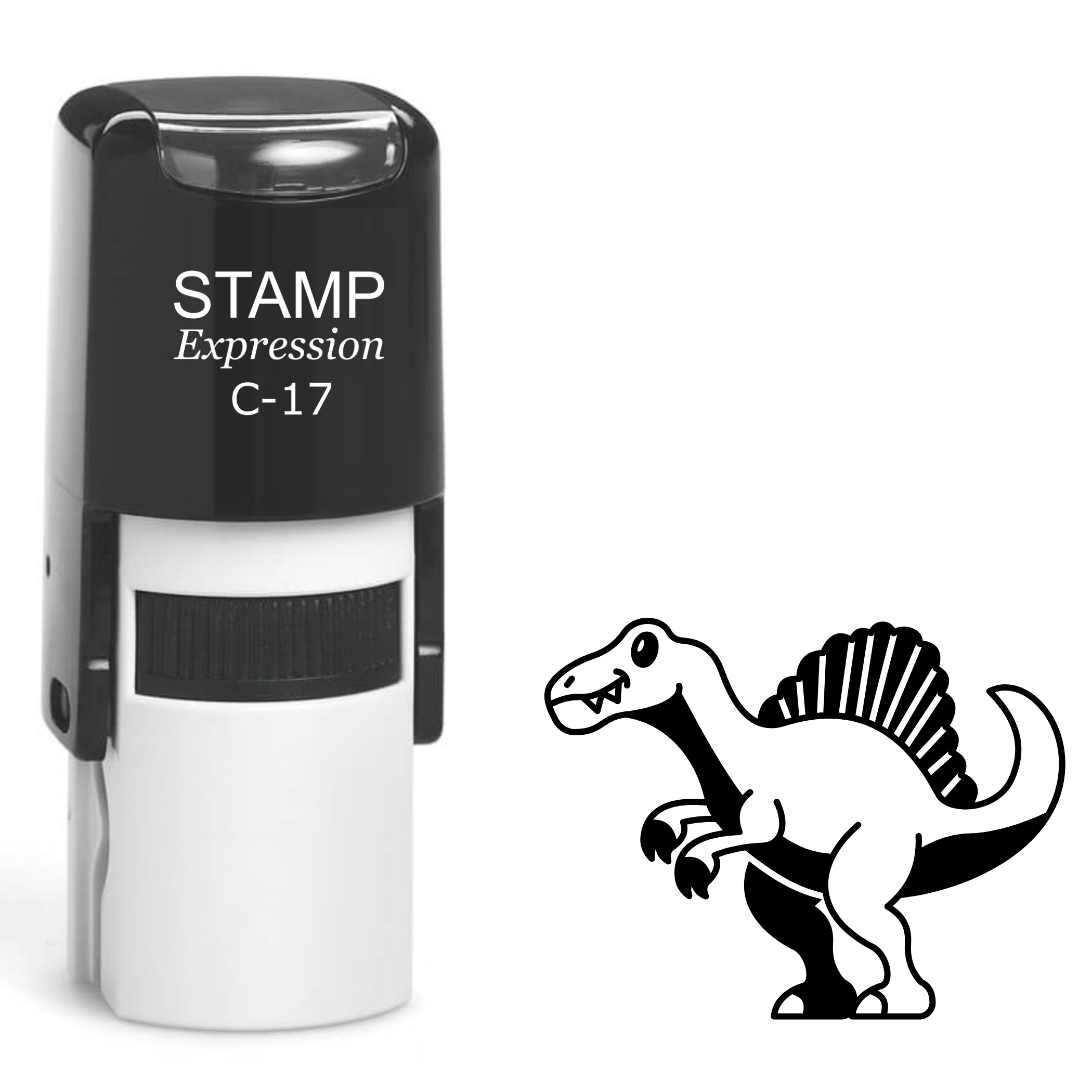 Black and white Spinosaurus Self Inking Rubber Stamp (SH-63561)
