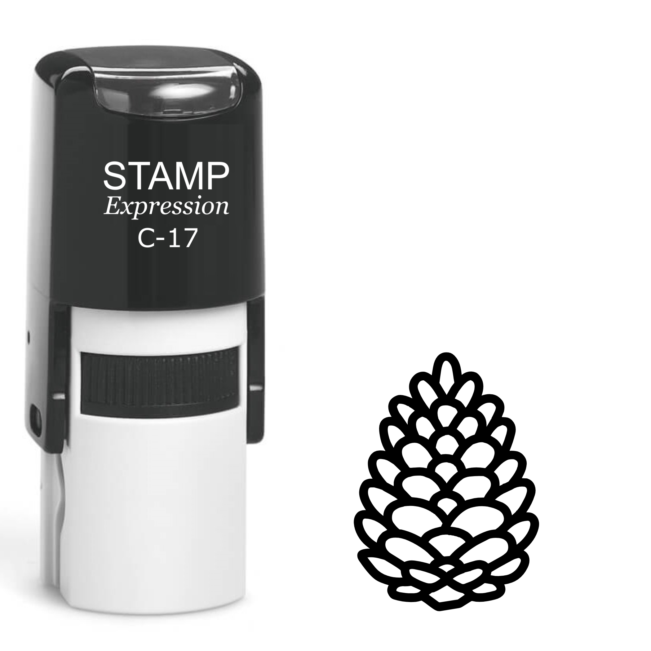 Pine cone outline Self Inking Rubber Stamp (SH-63575)