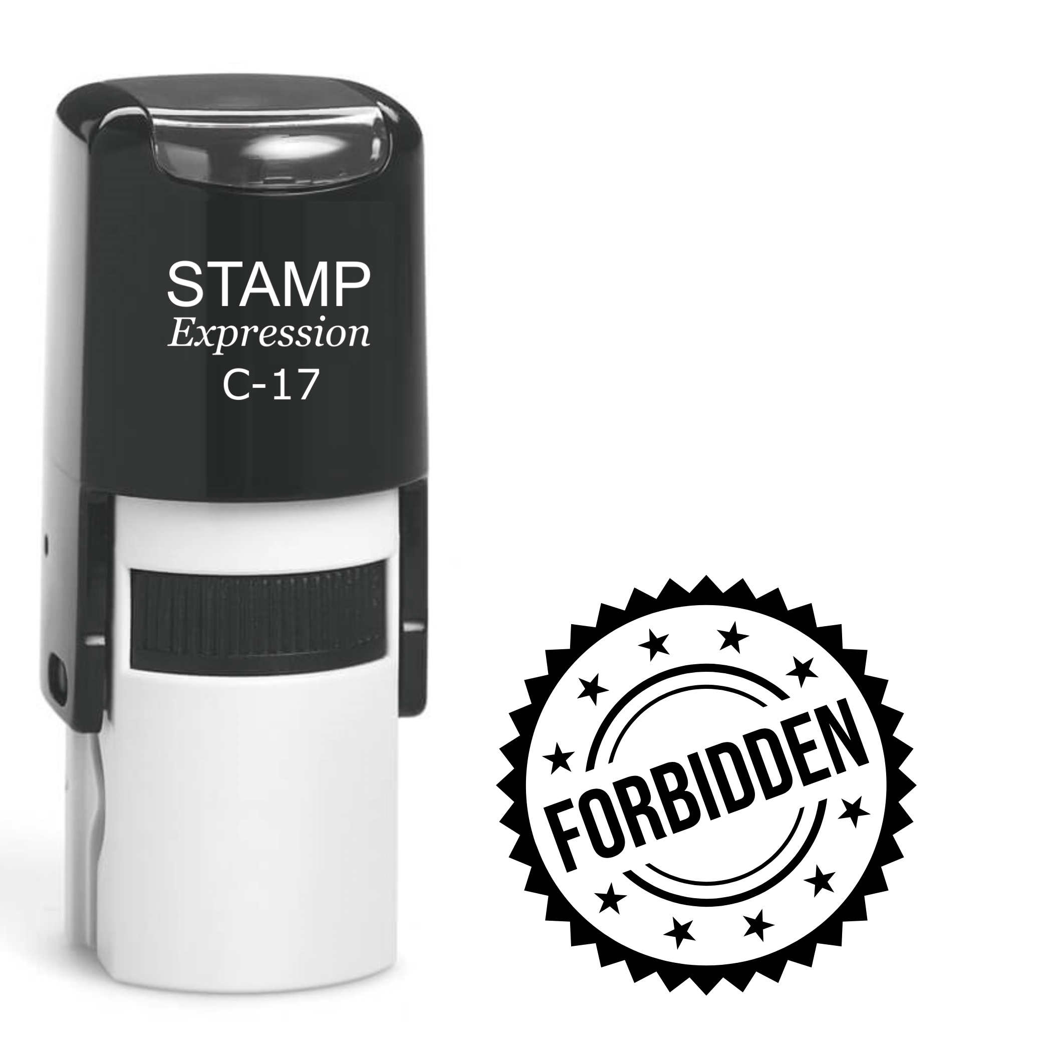 Forbidden in a circle Self Inking Rubber Stamp (SH-63606)
