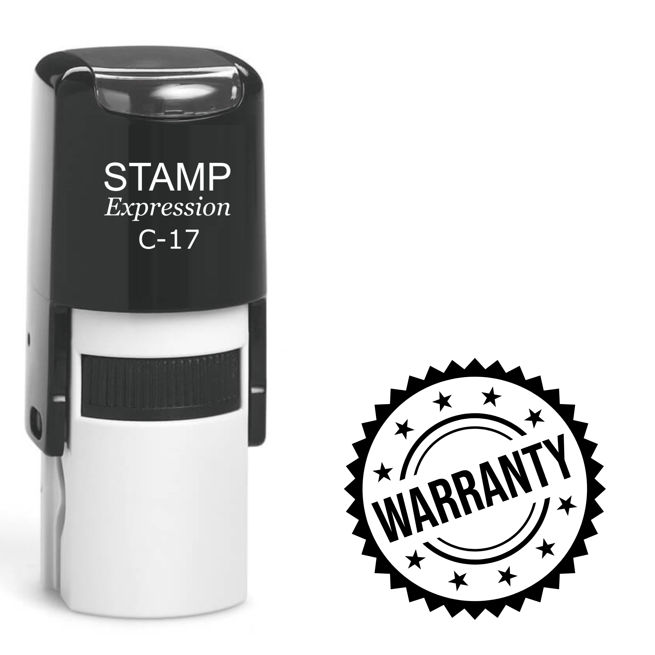 Warranty in a circle Self Inking Rubber Stamp (SH-63609)