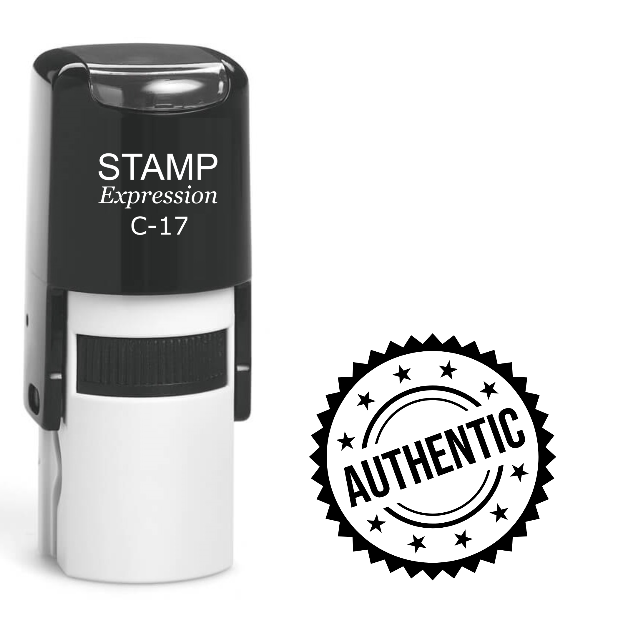 Authentic in a circle Self Inking Rubber Stamp (SH-63610)