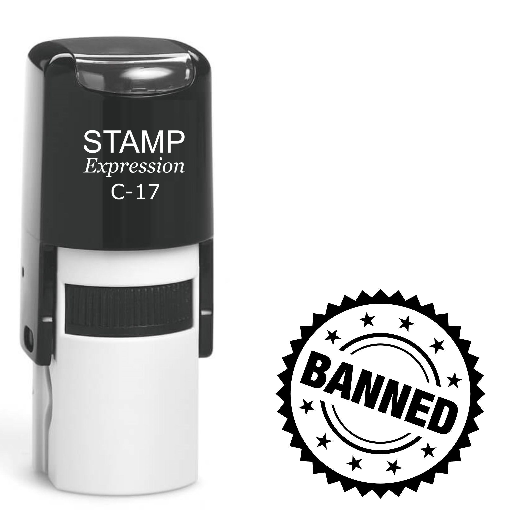 Banned in a circle Self Inking Rubber Stamp (SH-63611)