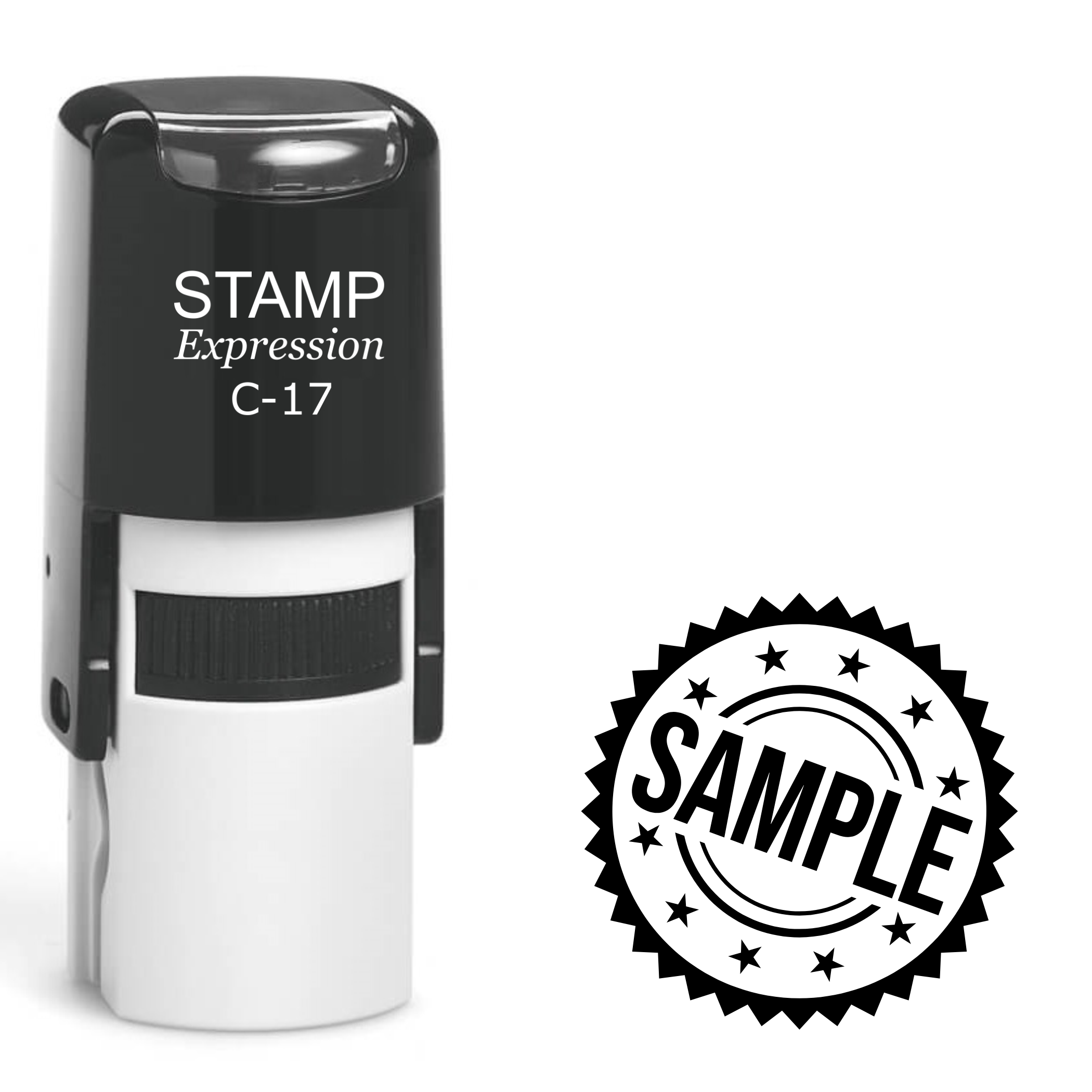 Sample in a circle Self Inking Rubber Stamp (SH-63612)