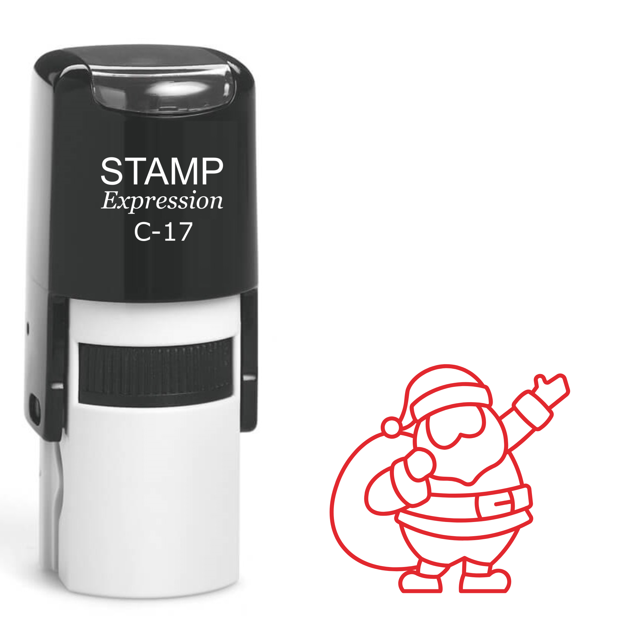 Santa outline Christmas Self Inking Rubber Stamp (SH-63620)