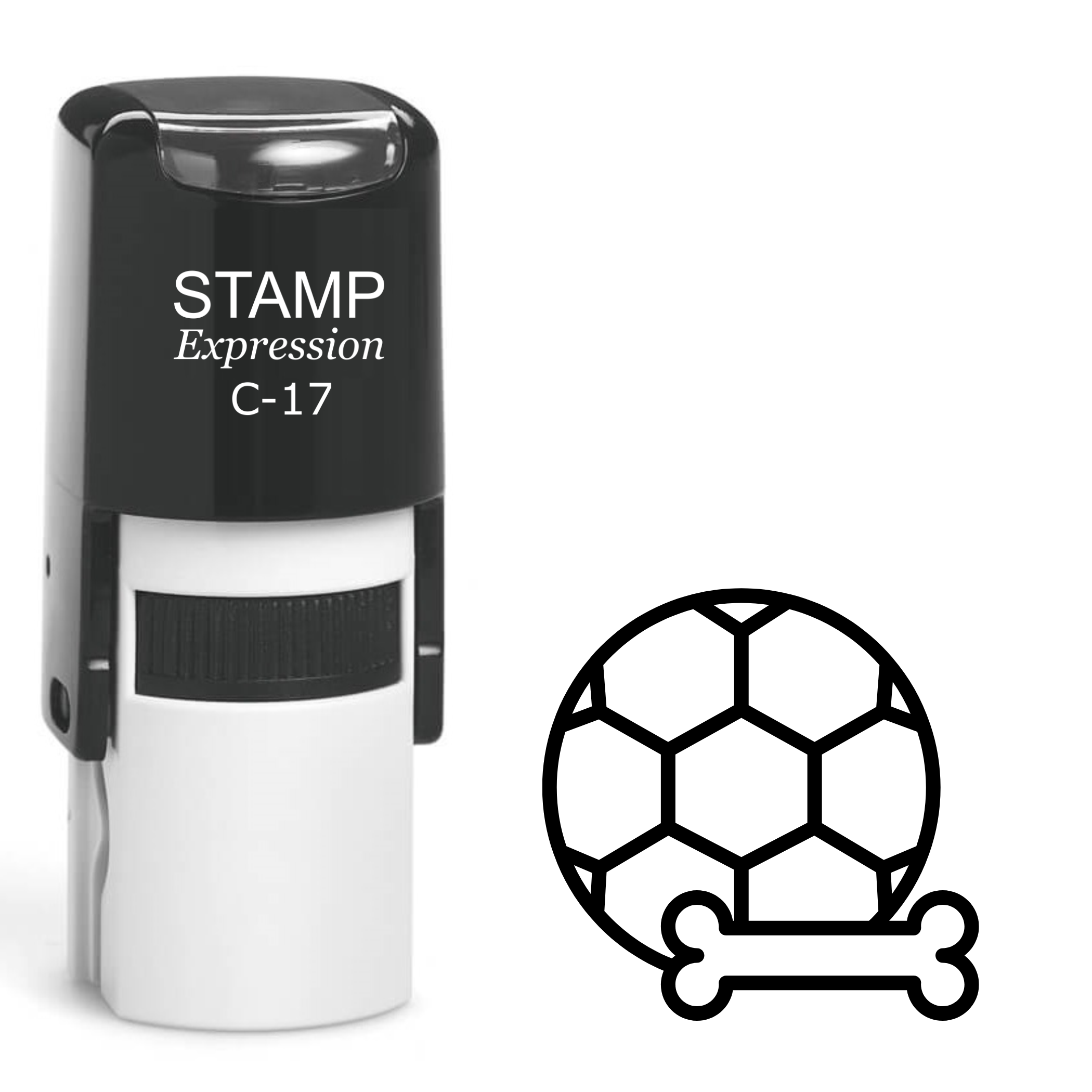 Ball and bone dog lovers Self Inking Rubber Stamp (SH-63633)