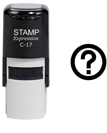 Question Mark In The Circle Self Inking Rubber Stamp