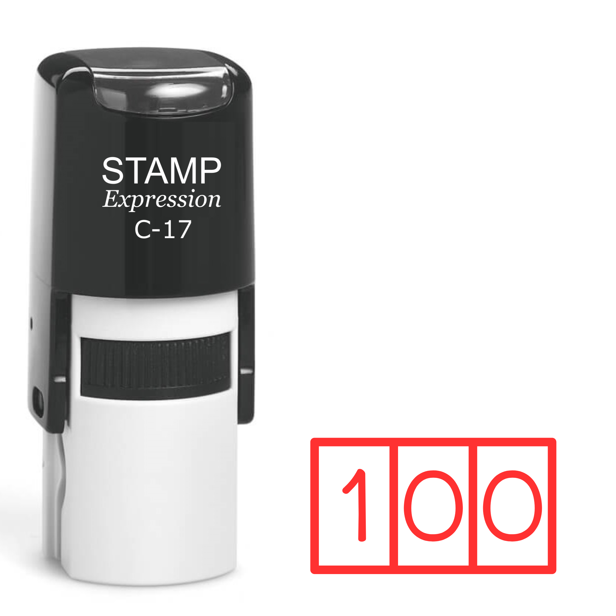 100 in squares teacher school Self Inking Rubber Stamp (SH-63643)