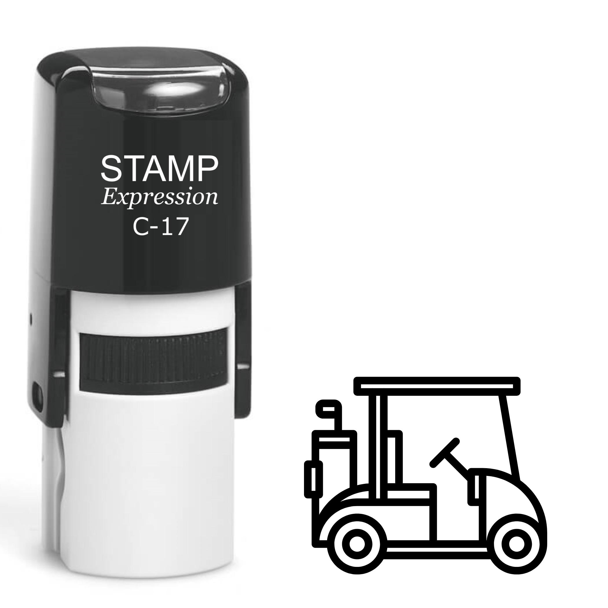 Golf cart outline Self Inking Rubber Stamp (SH-63666)