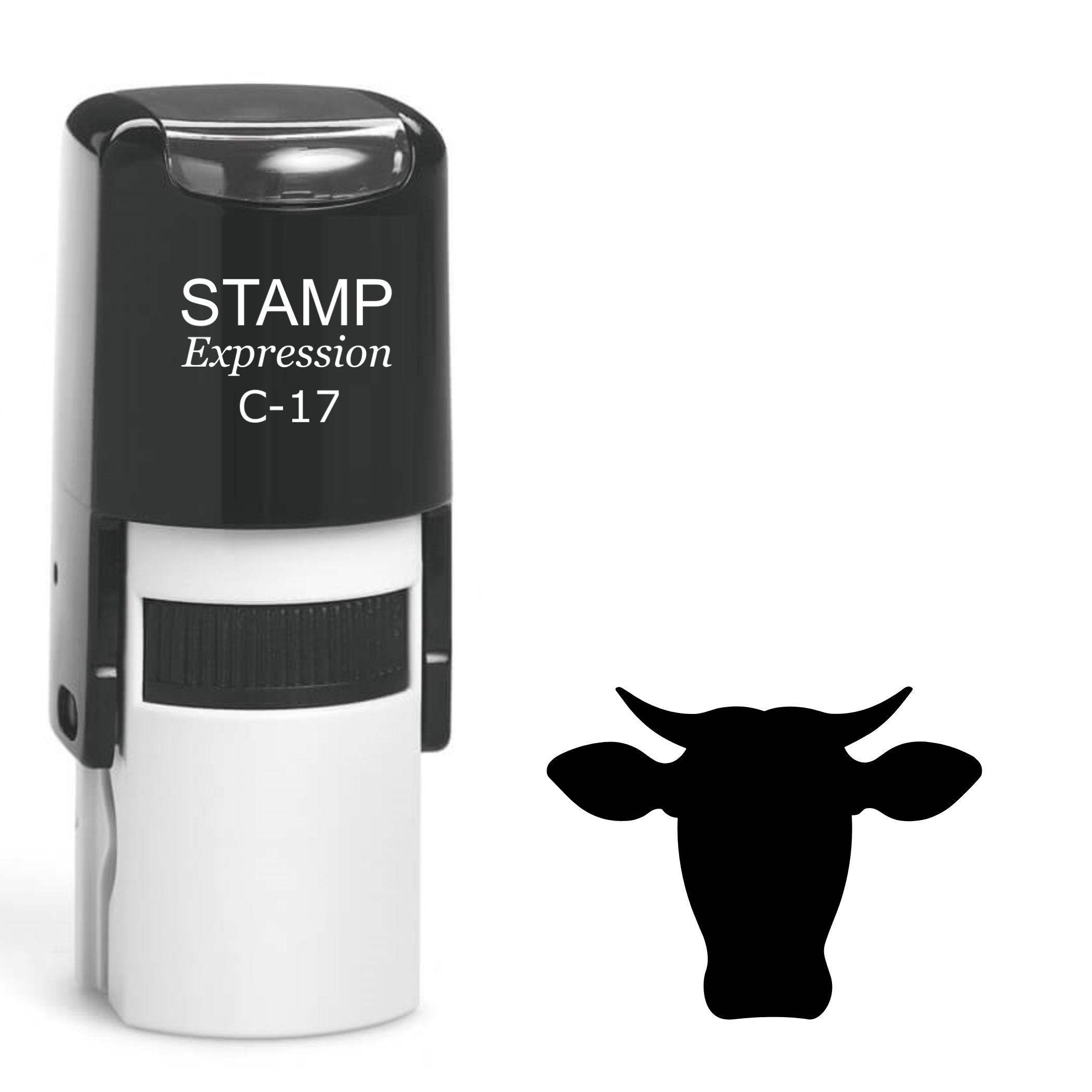 Cow hat silhouette Self Inking Rubber Stamp (SH-63678)