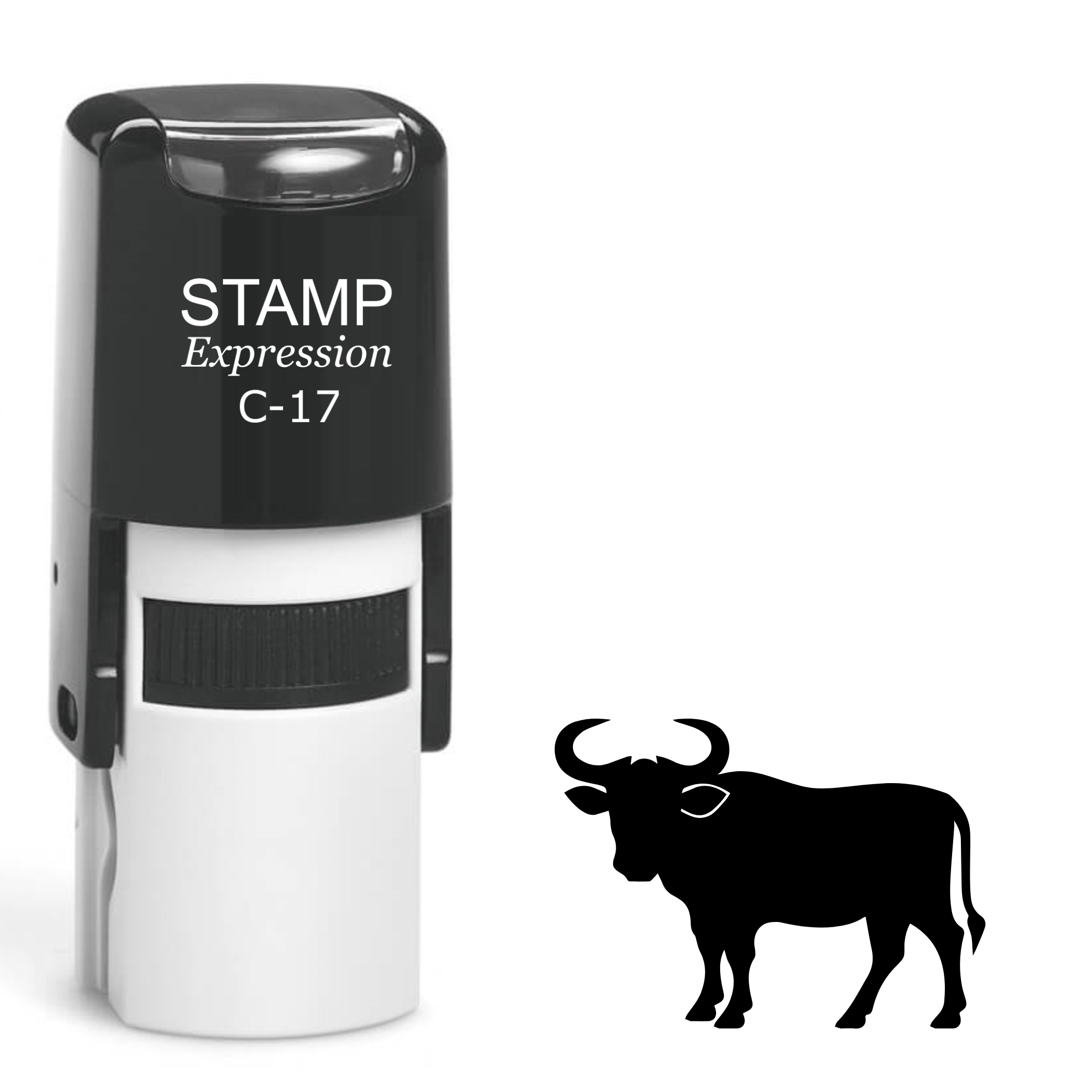 Bull silhouette Self Inking Rubber Stamp (SH-63680)