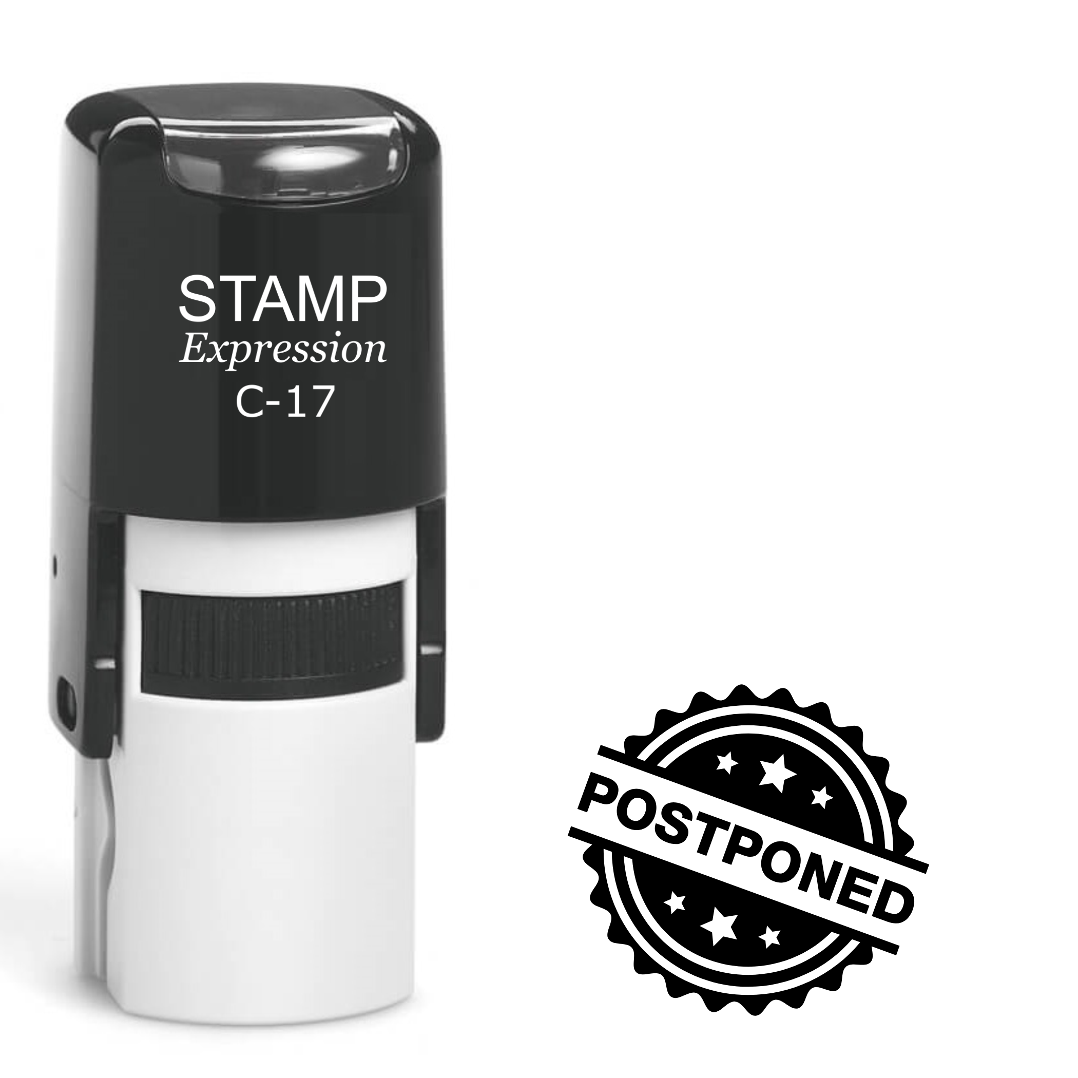 Postponed in a circle Self Inking Rubber Stamp (SH-63681)