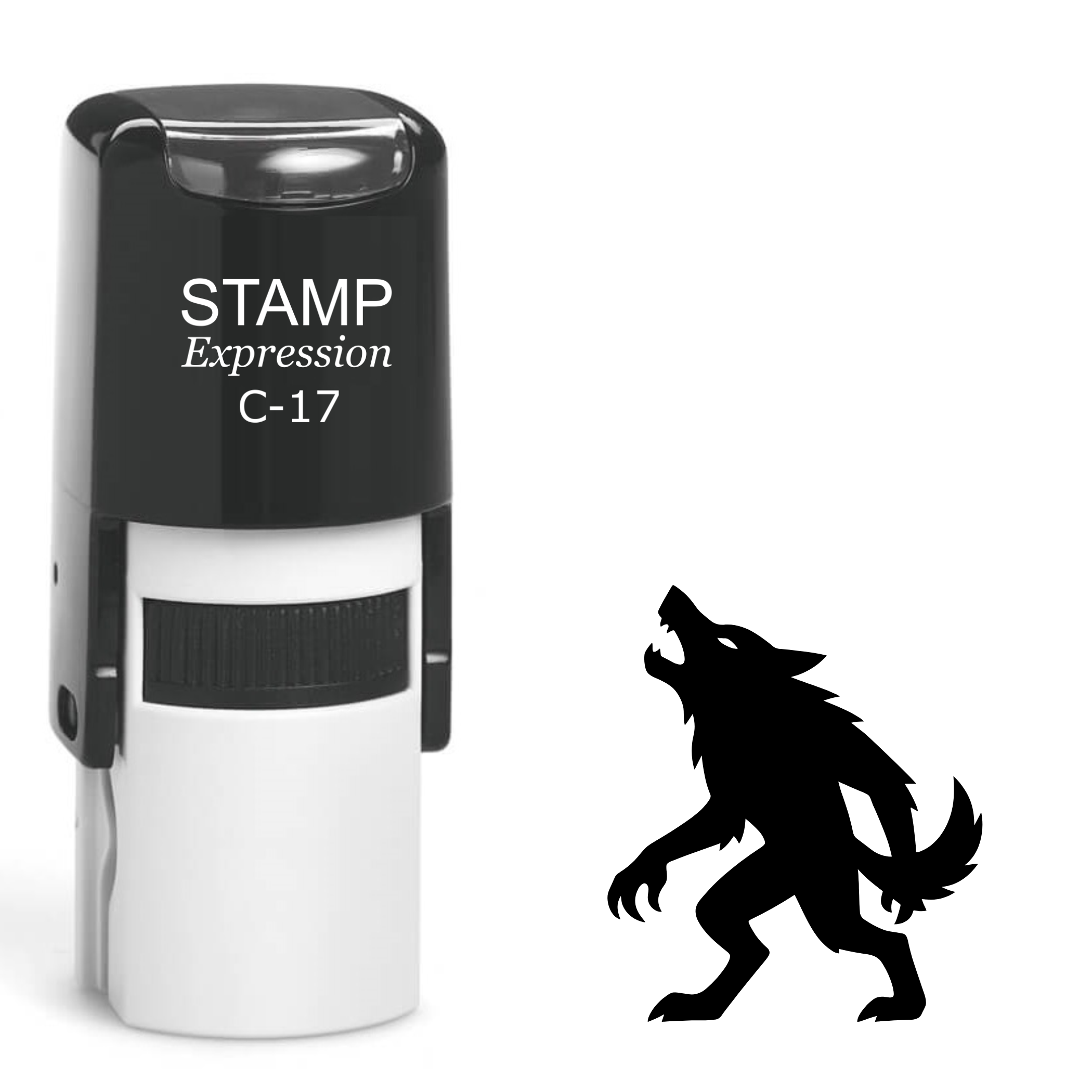 Werewolf silhouette Self Inking Rubber Stamp (SH-63688)
