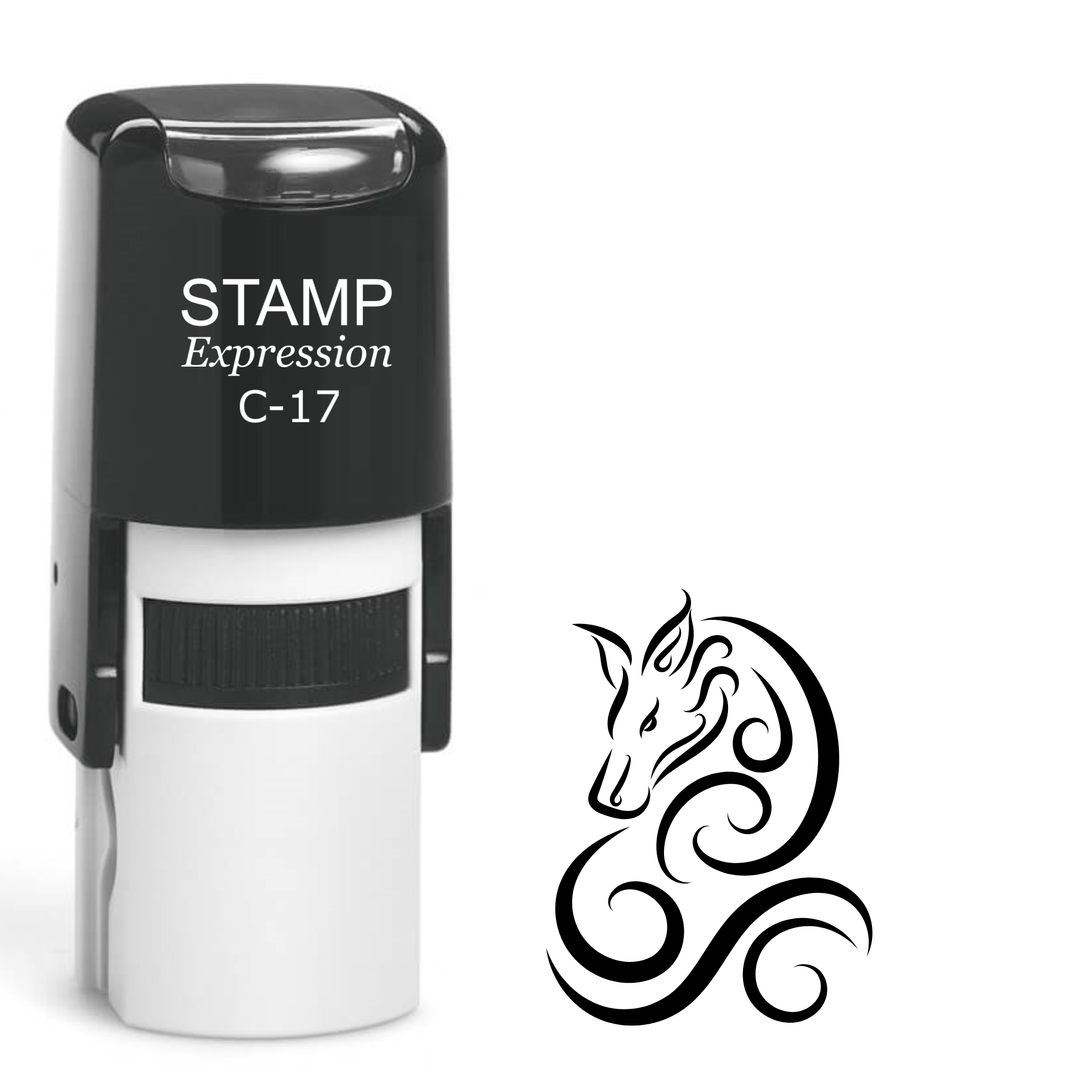 Ornate dragon Self Inking Rubber Stamp (SH-63690)
