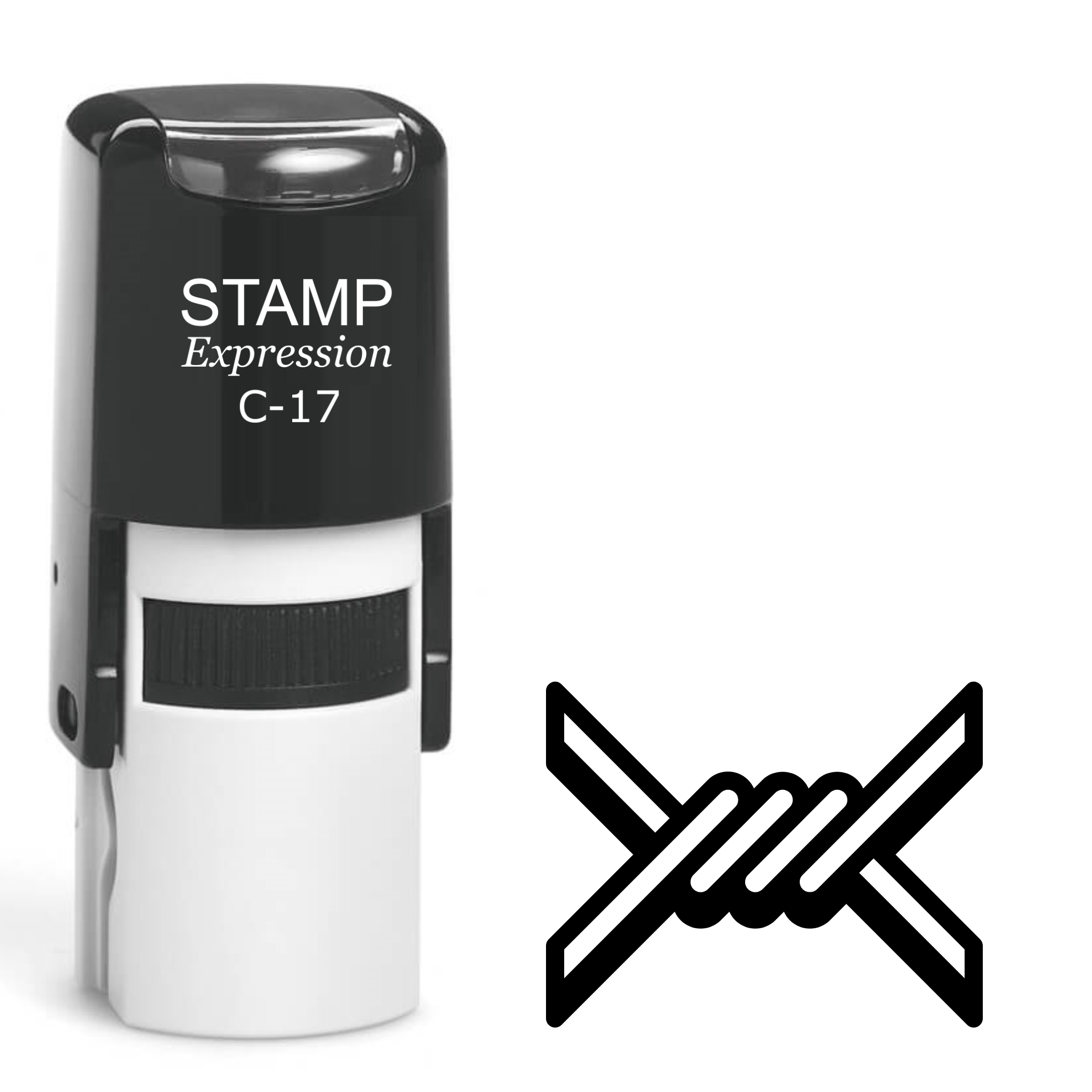Barbed wire Self Inking Rubber Stamp (SH-63707)