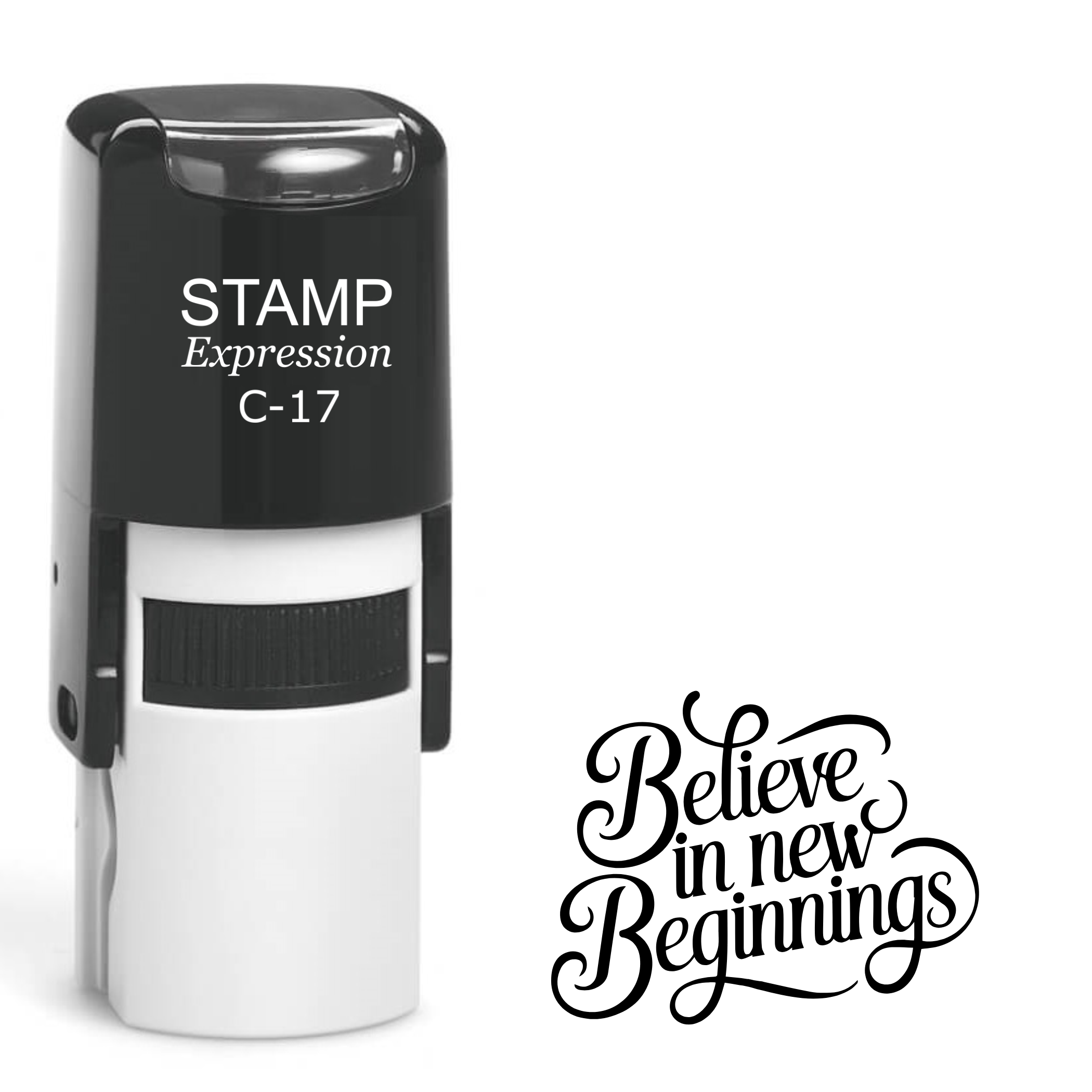 Believe in new beginnings Self Inking Rubber Stamp (SH-63725)