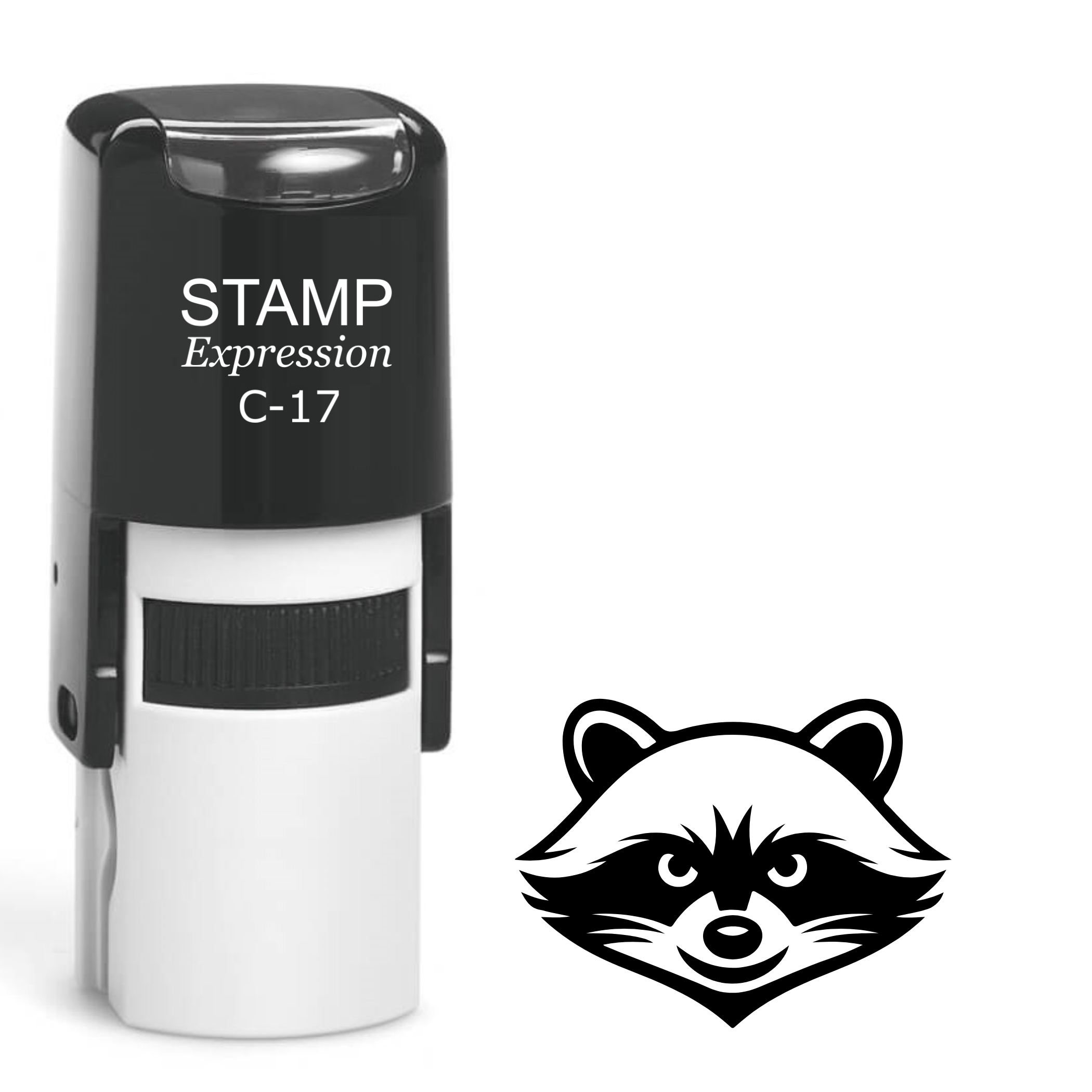 Sneaky raccoon head Self Inking Rubber Stamp (SH-63738)