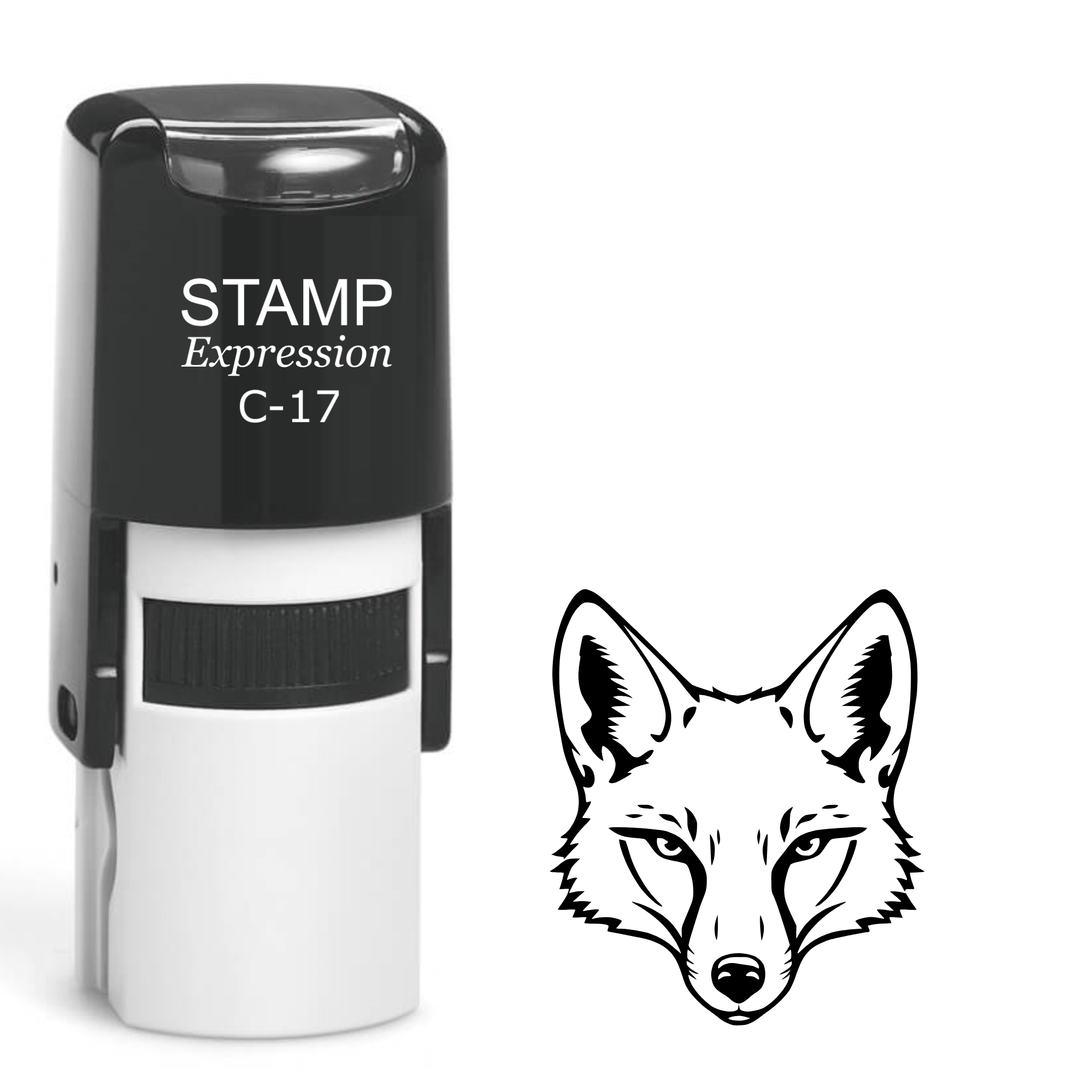 Beautiful fox head Self Inking Rubber Stamp (SH-63740)