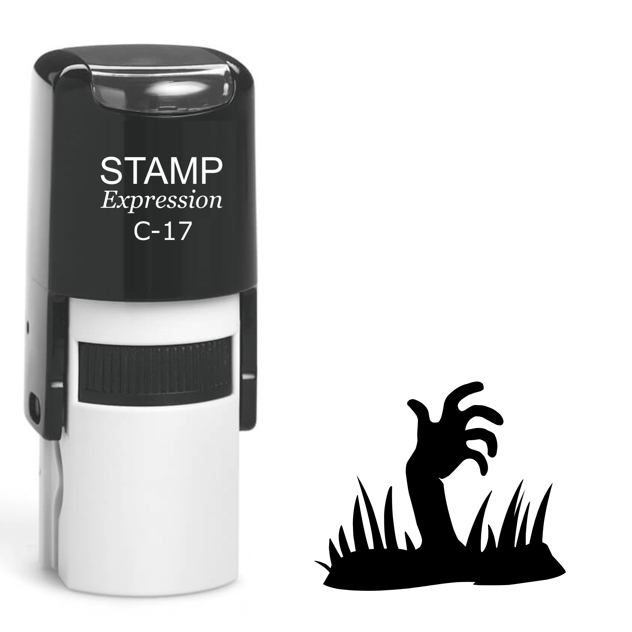 Zombie hand reaching from the grave Self Inking Rubber Stamp (SH-63768)
