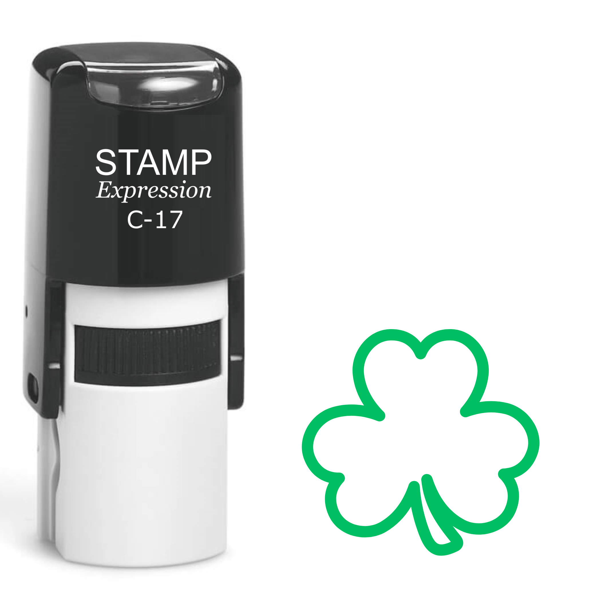 Simple shamrock outline St. Patrick’s Day Self Inking Rubber Stamp (SH-63773)