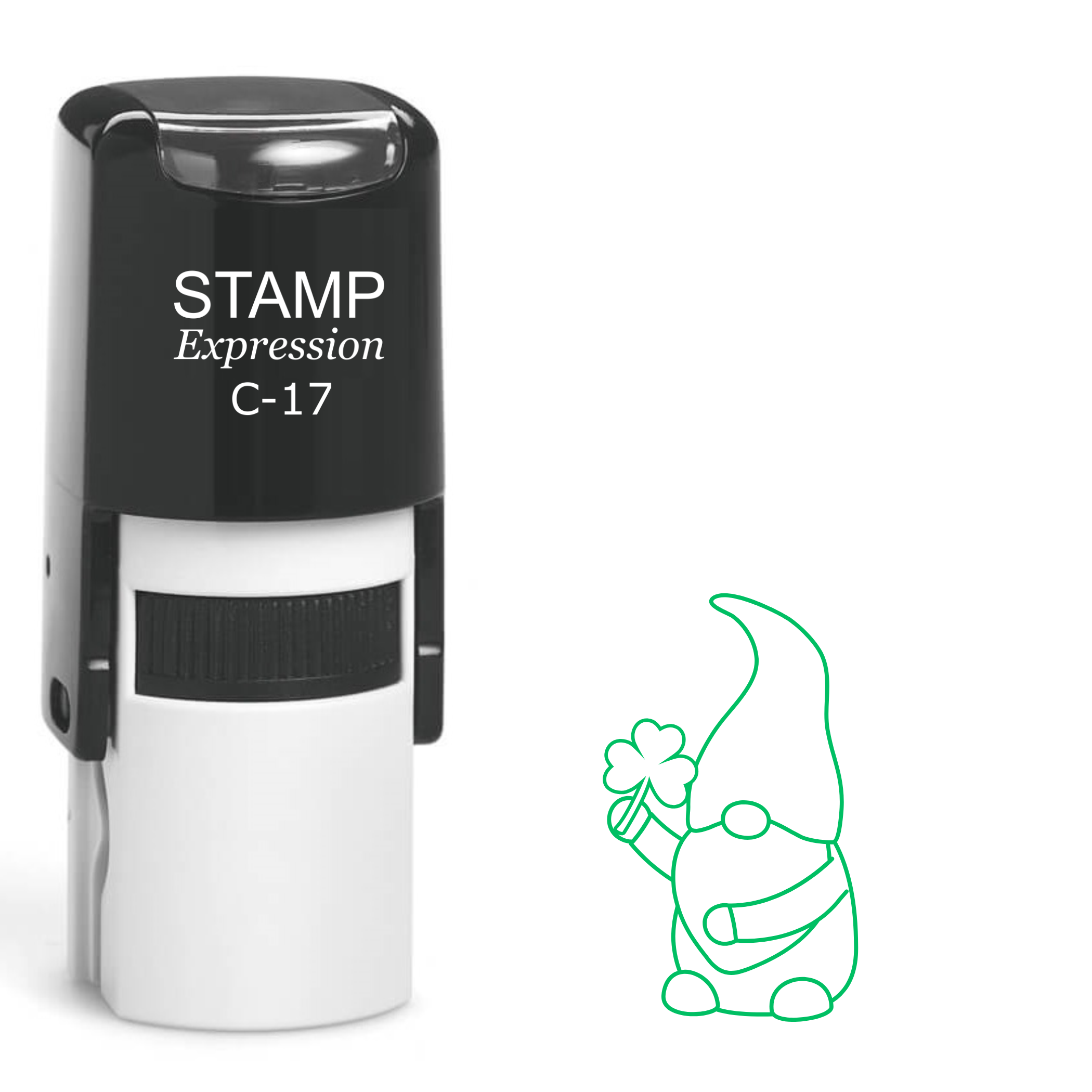 Gnome holding shamrock St. Patrick’s Day Self Inking Rubber Stamp (SH-63783)