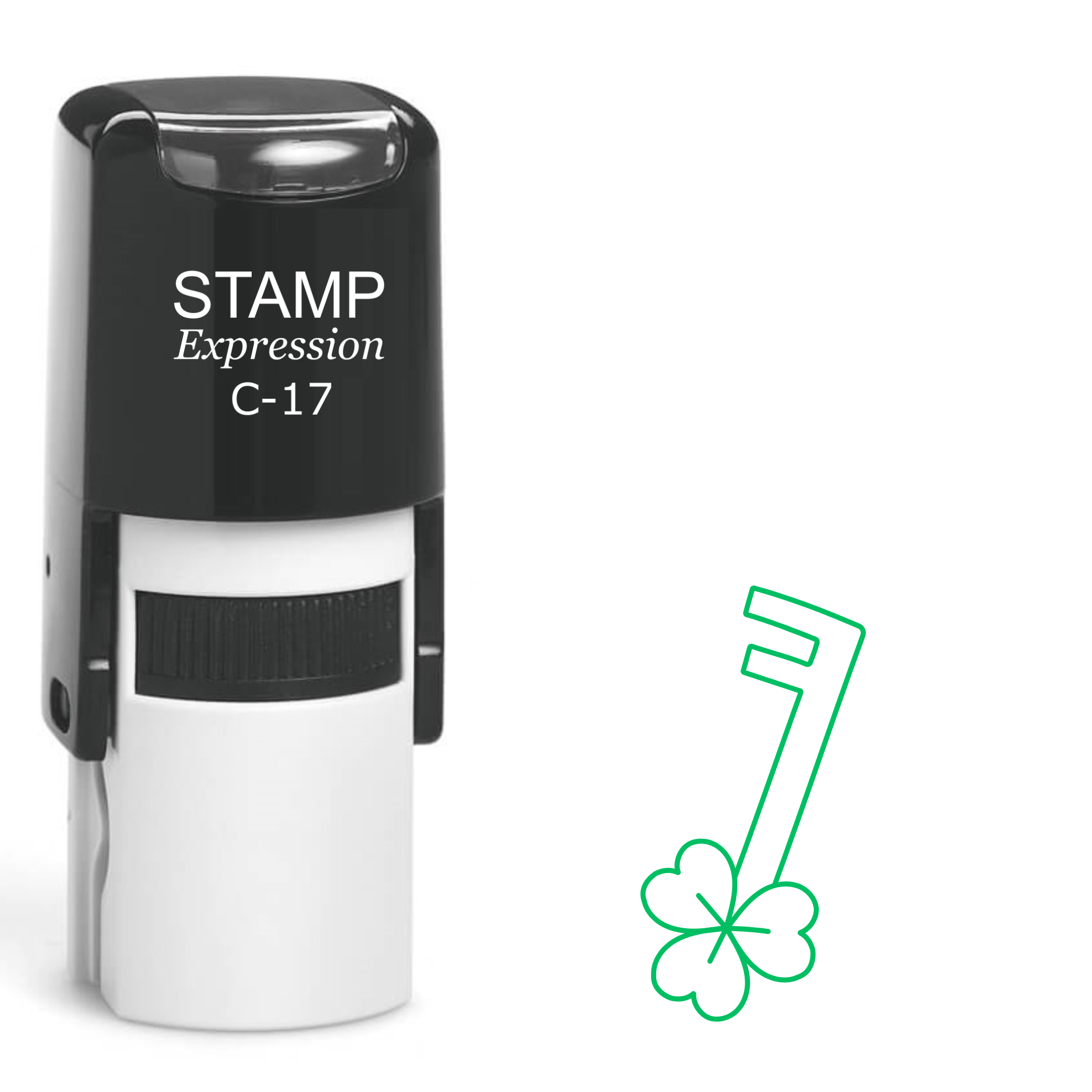 Shamrock key St. Patrick’s Day Self Inking Rubber Stamp (SH-63786)