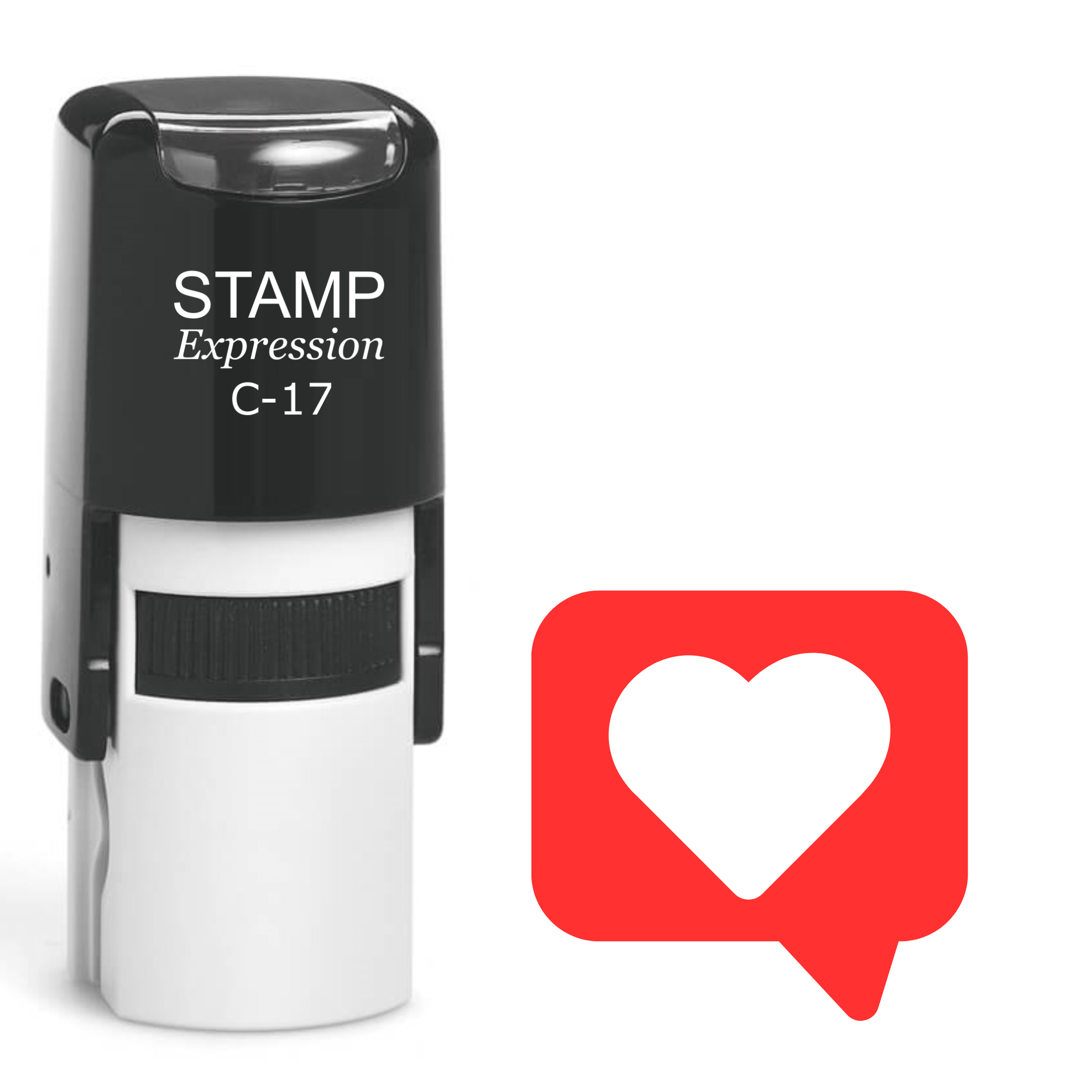 Heart in a message bubble Self Inking Rubber Stamp (SH-63817)