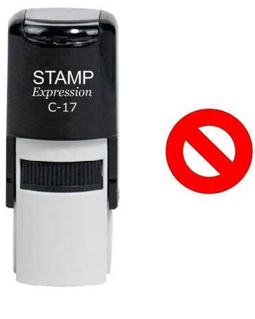 Prohibited NO Symbol Self Inking Rubber Stamp (SH-6382)