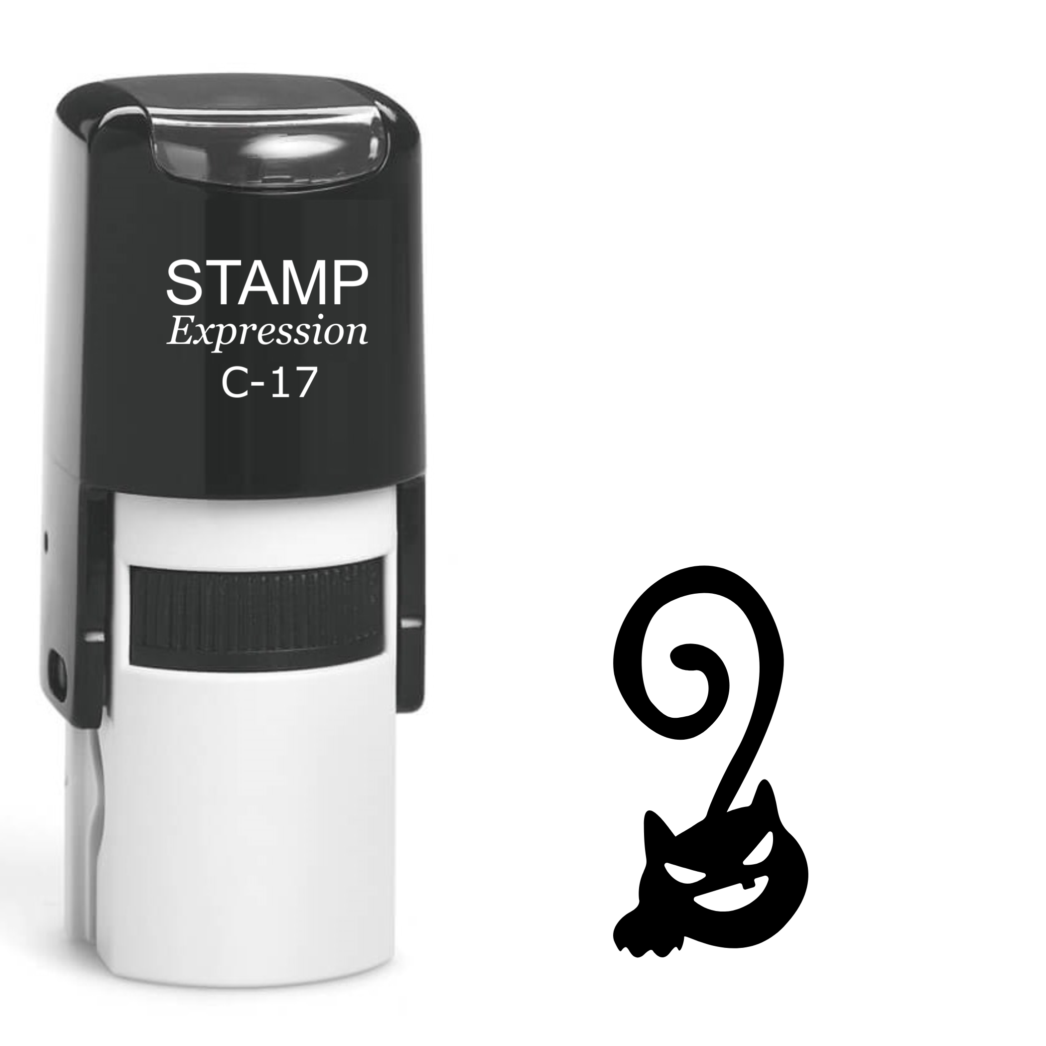 Scary hat head with a tail Self Inking Rubber Stamp (SH-63852)