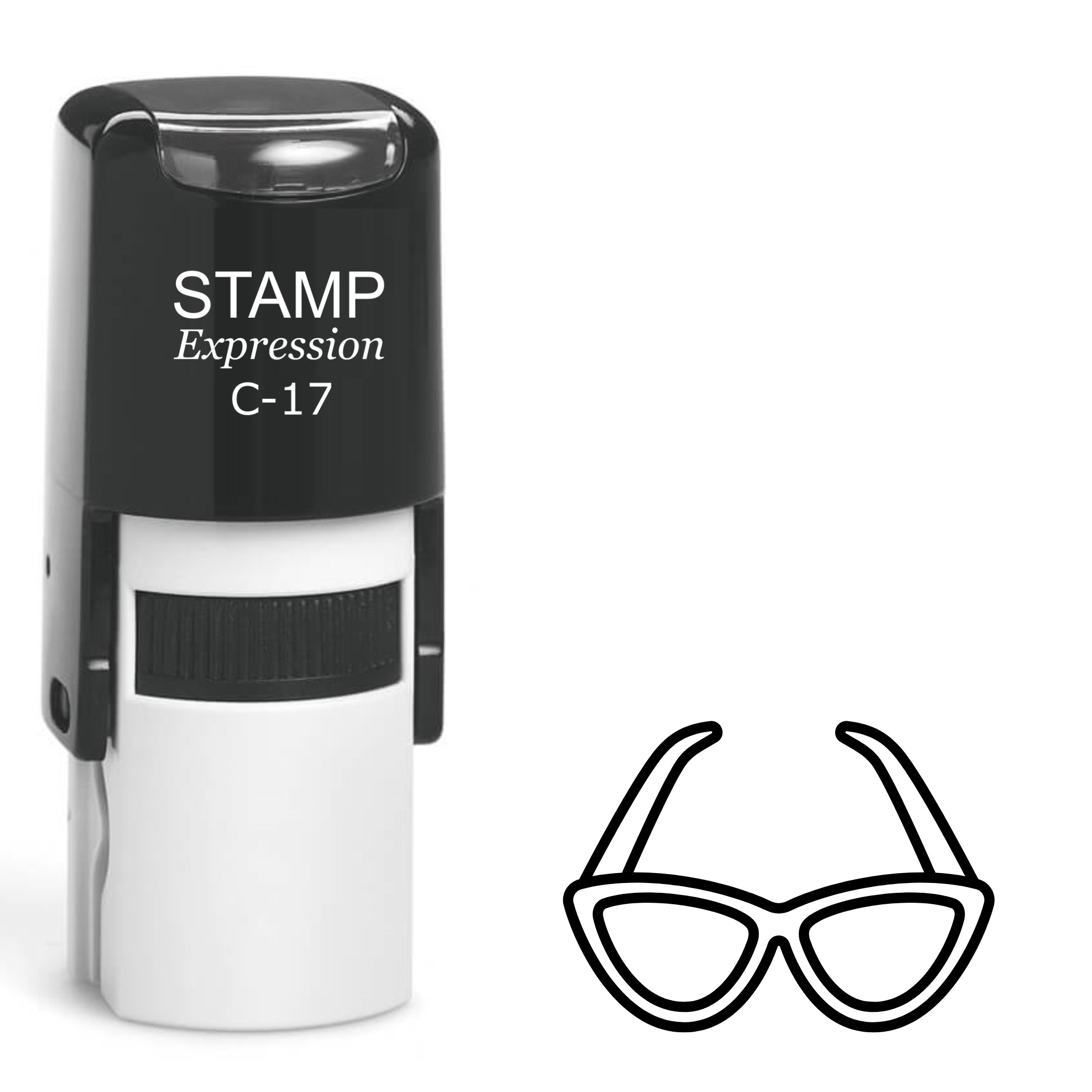 Sunglasses outline Self Inking Rubber Stamp (SH-63857)