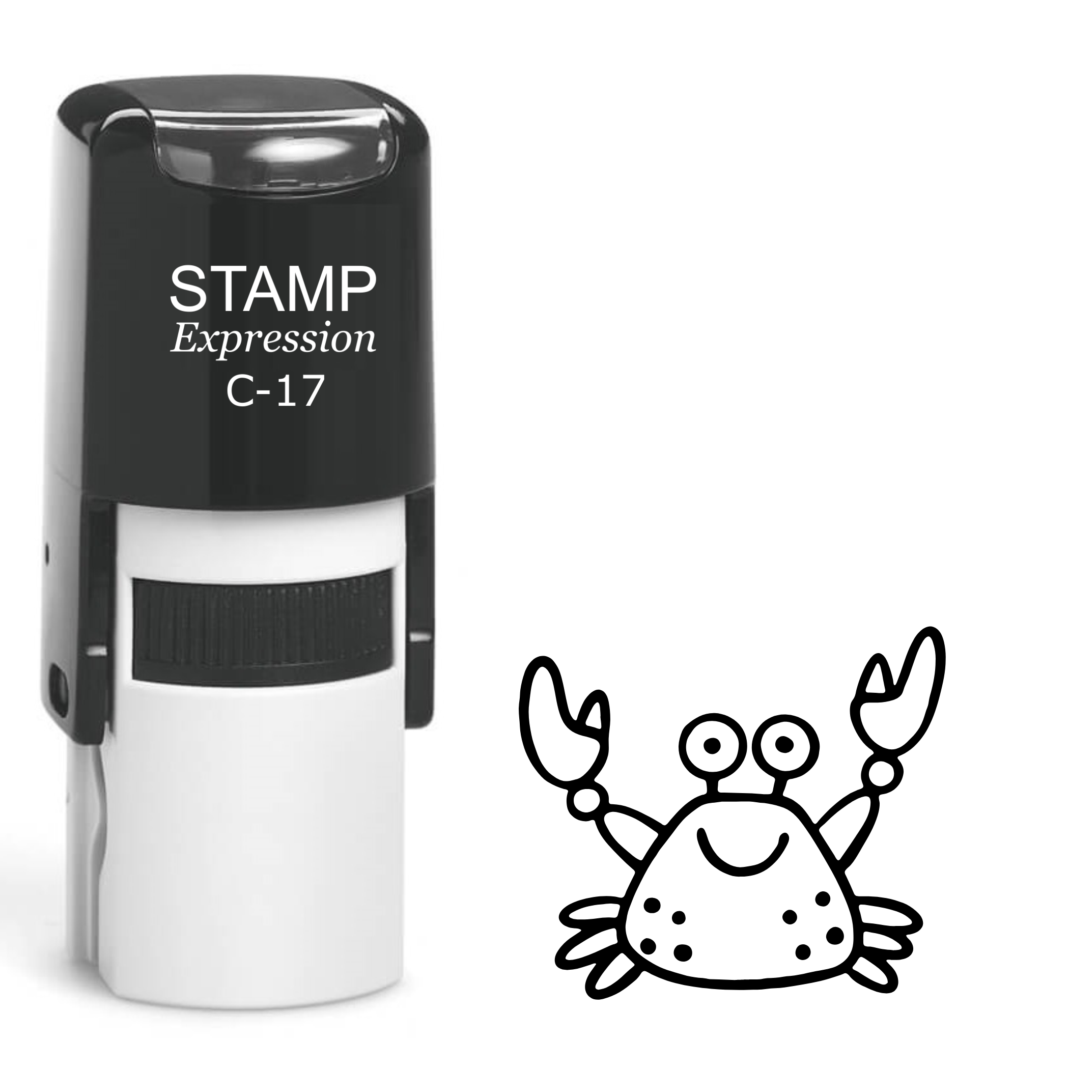 Silly crab outline Self Inking Rubber Stamp (SH-63861)
